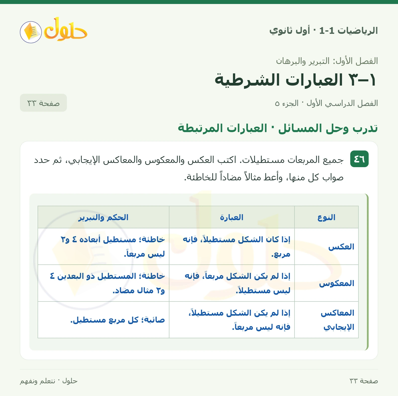 تدرب وحل المسائل · طبيعة صفحة 33، الجزء 5