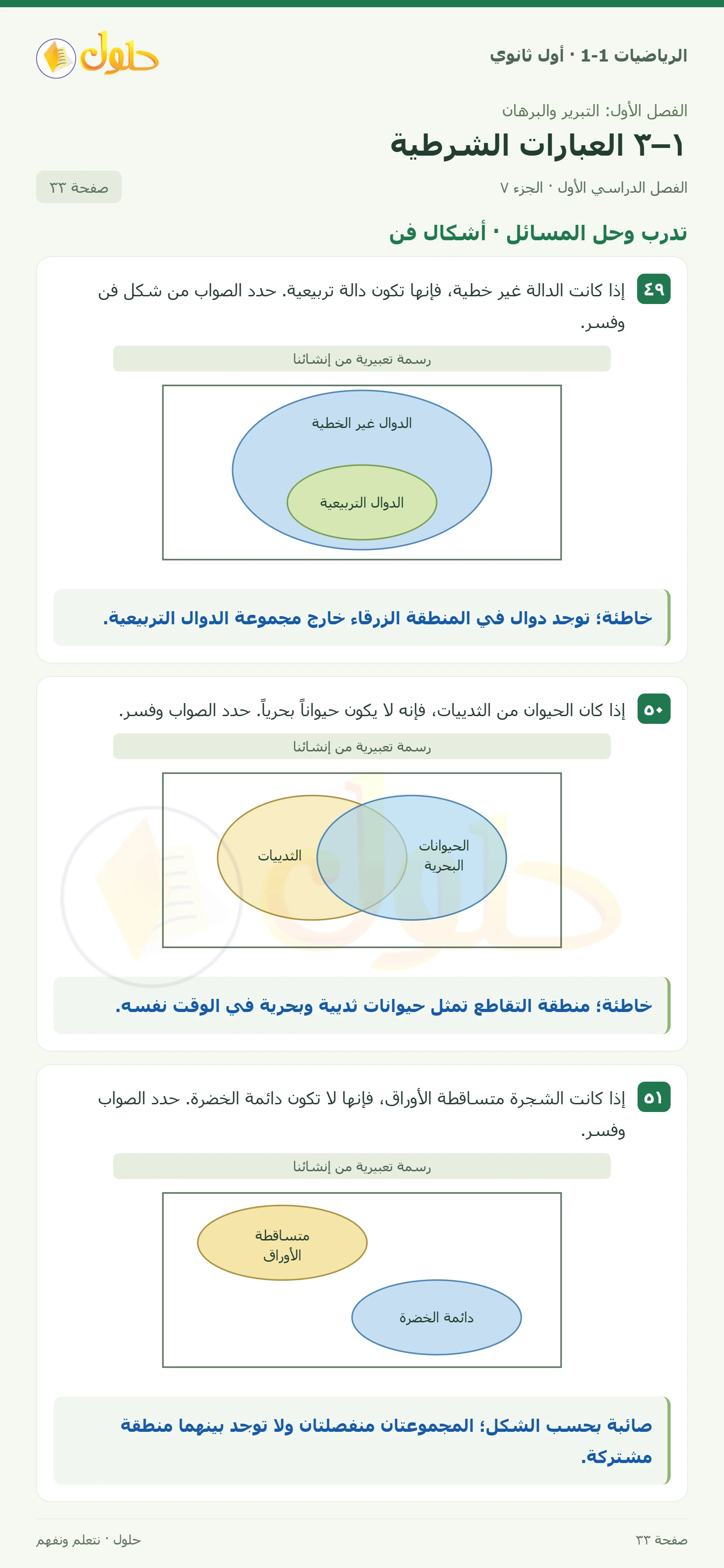 تدرب وحل المسائل · طبيعة صفحة 33، الجزء 7