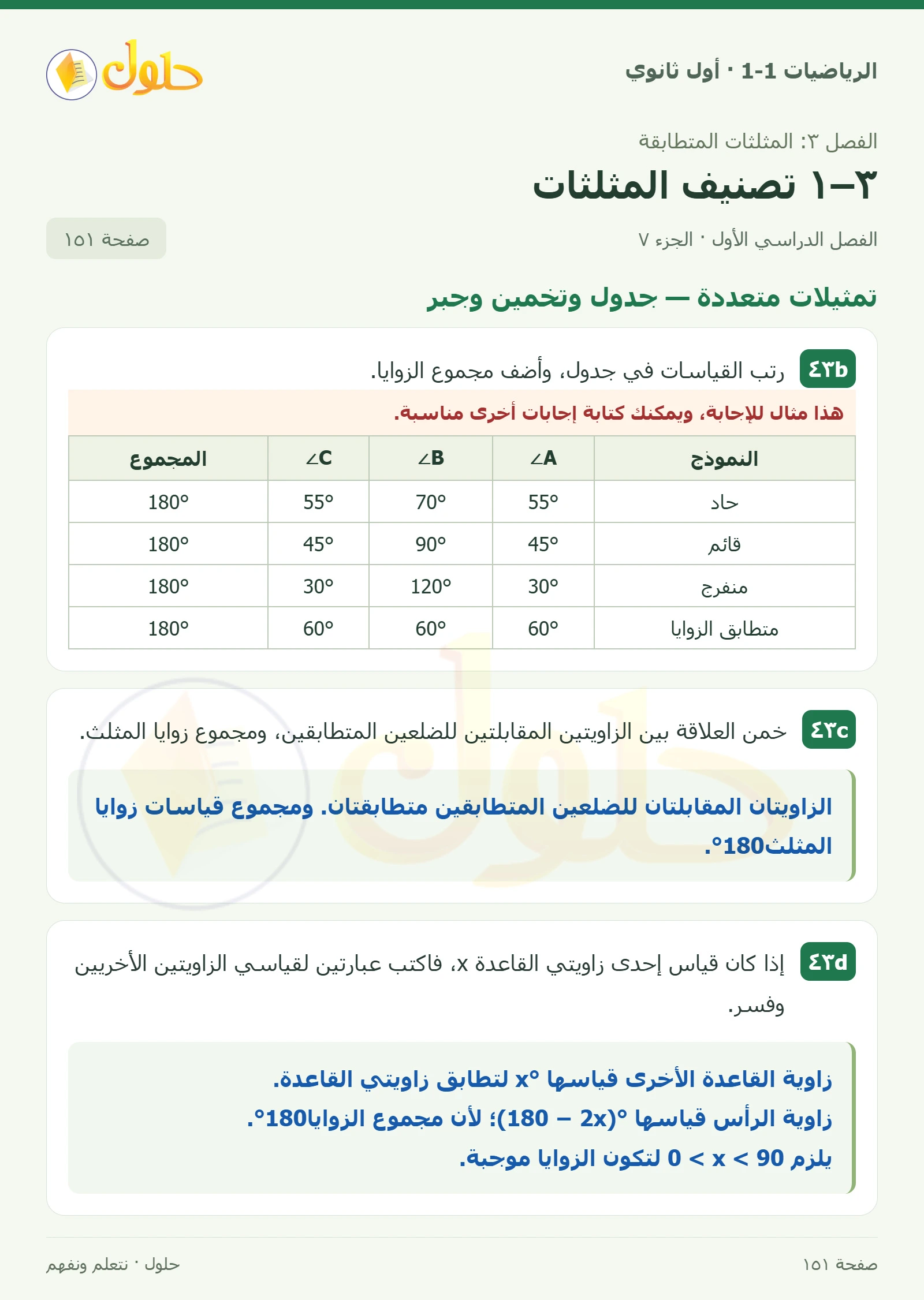 فن تشكيلي · التصنيف بالقياس صفحة 151، الجزء 7