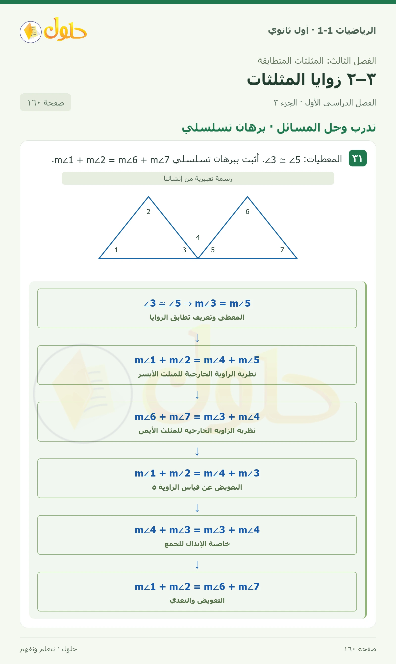 تدرب وحل المسائل · غطاء سيارة صفحة 160، الجزء 3