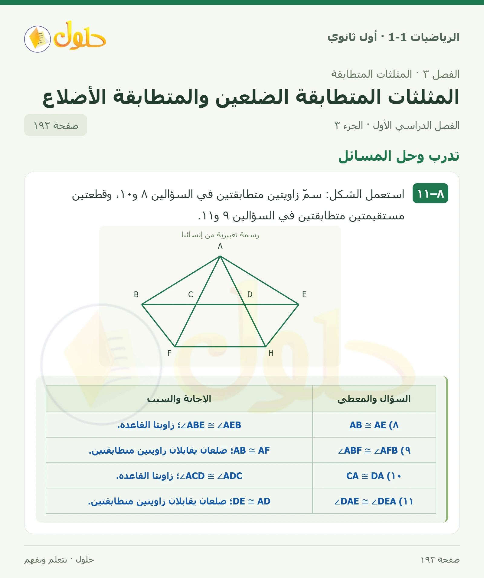 تأكد · جبر صفحة 192، الجزء 3