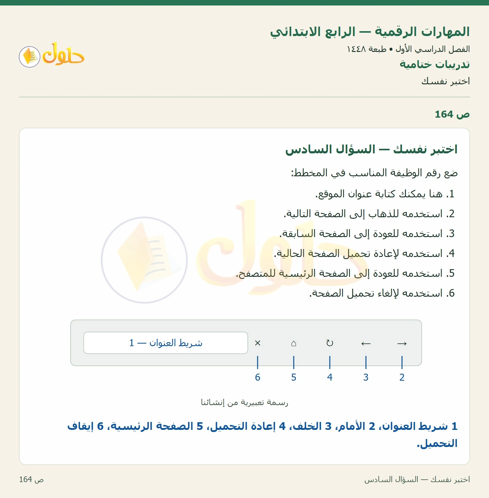 حل نشاط المهارات الرقمية للصف الرابع الابتدائي صفحة 164
