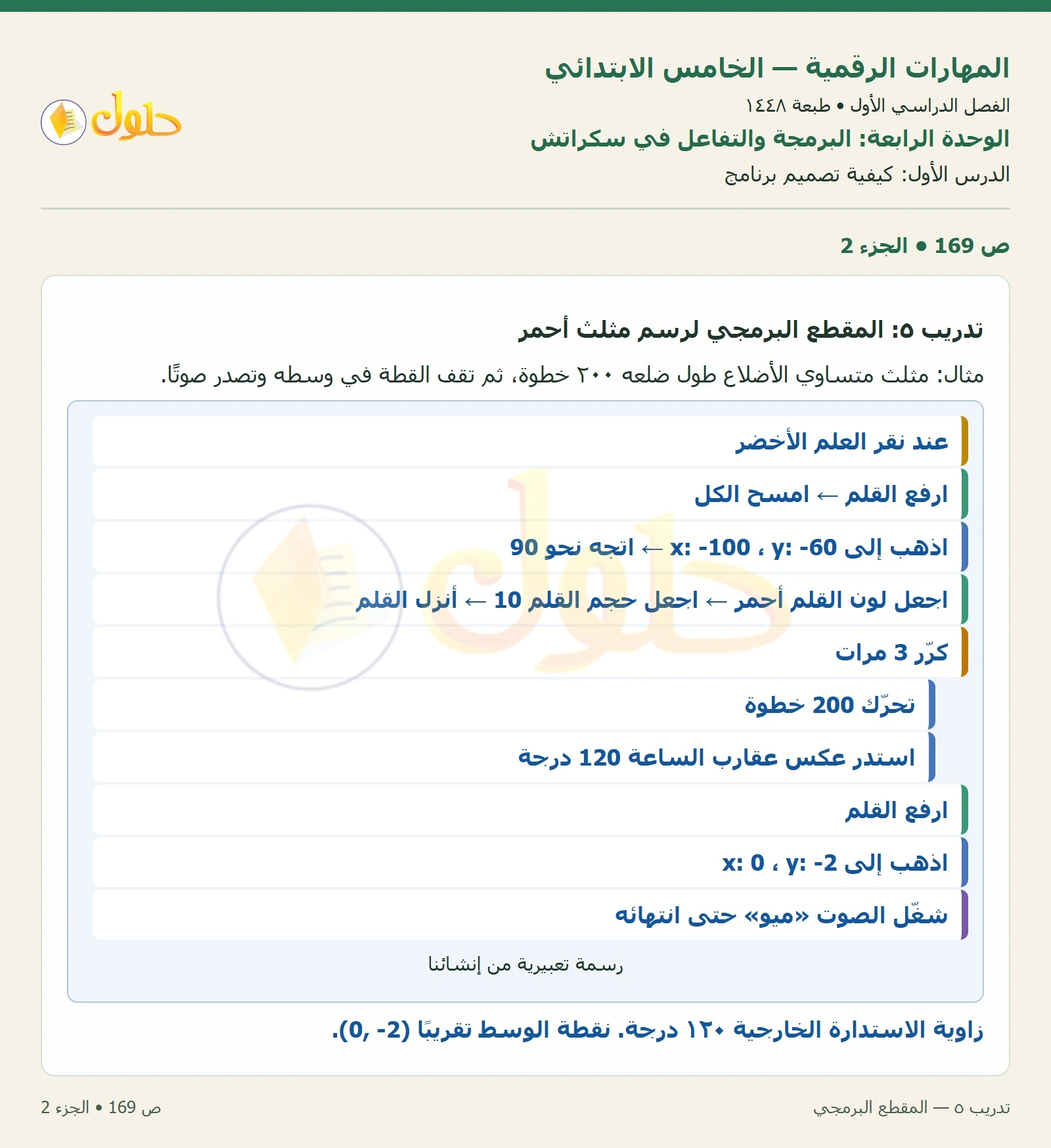 حل نشاط المهارات الرقمية للصف الخامس الابتدائي صفحة 169 — الجزء ٢