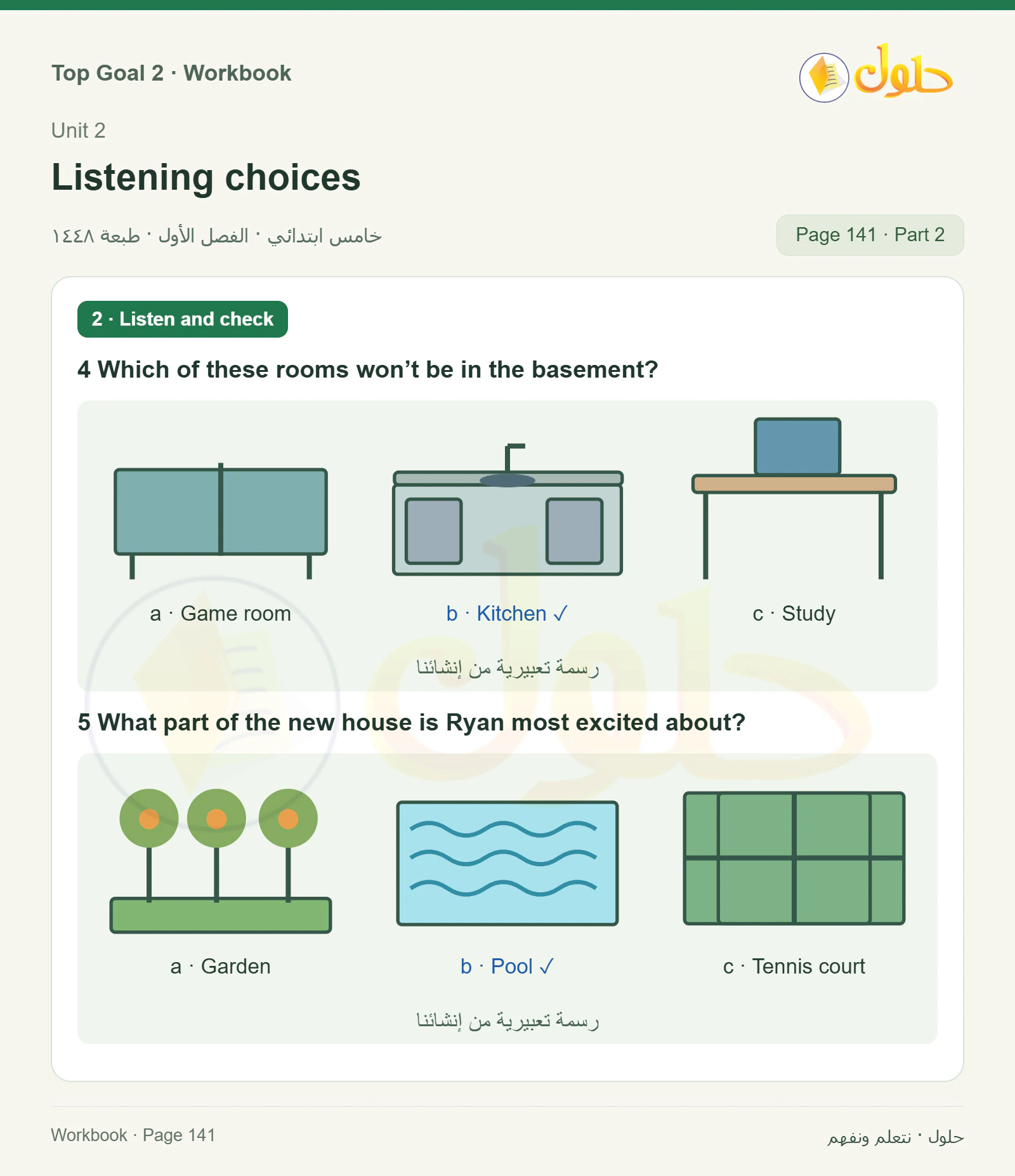 حل اللغة الإنجليزية للصف الخامس الابتدائي صفحة ١٤١ الجزء ٢