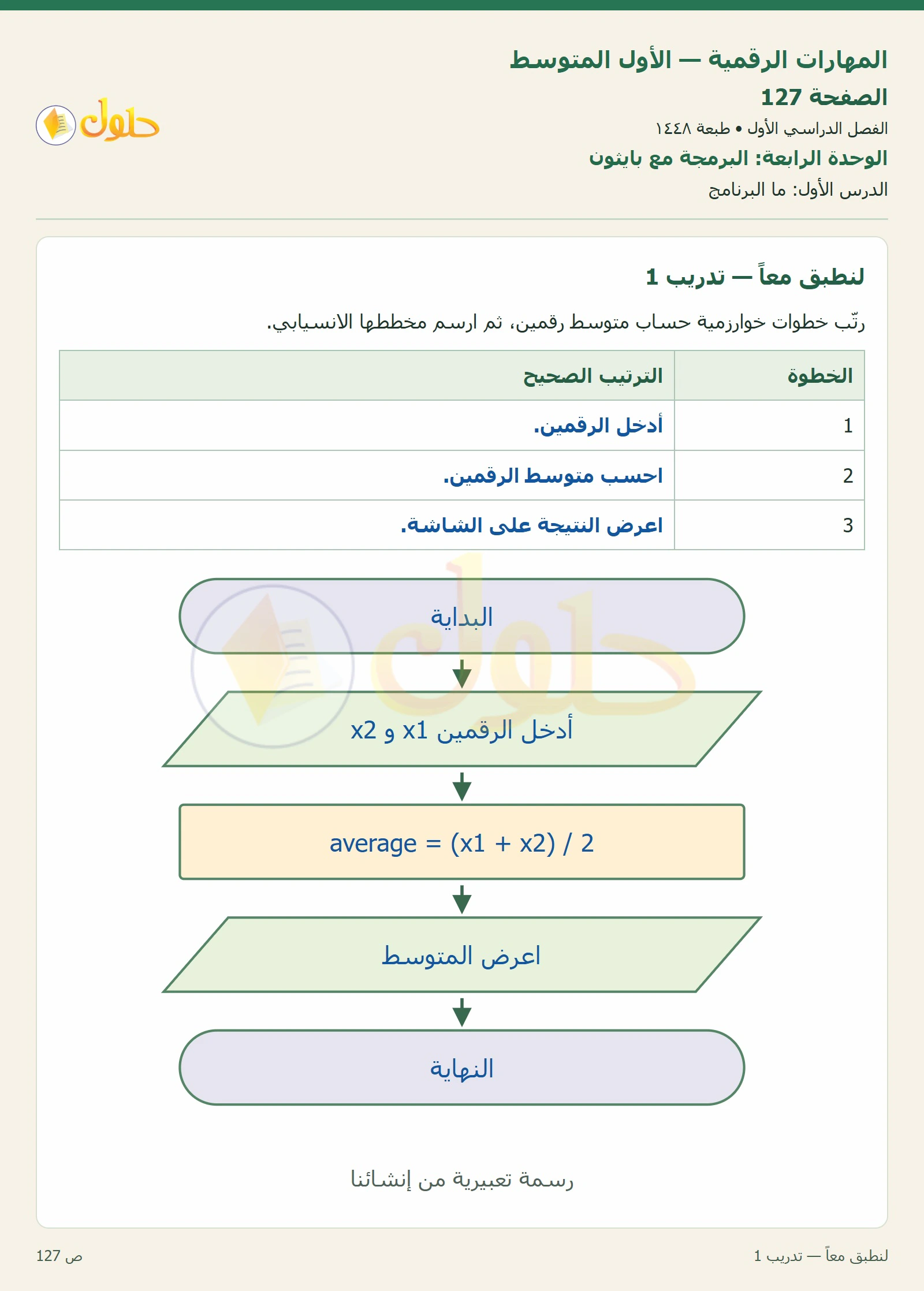 لنطبق معاً صفحة ١٢٧