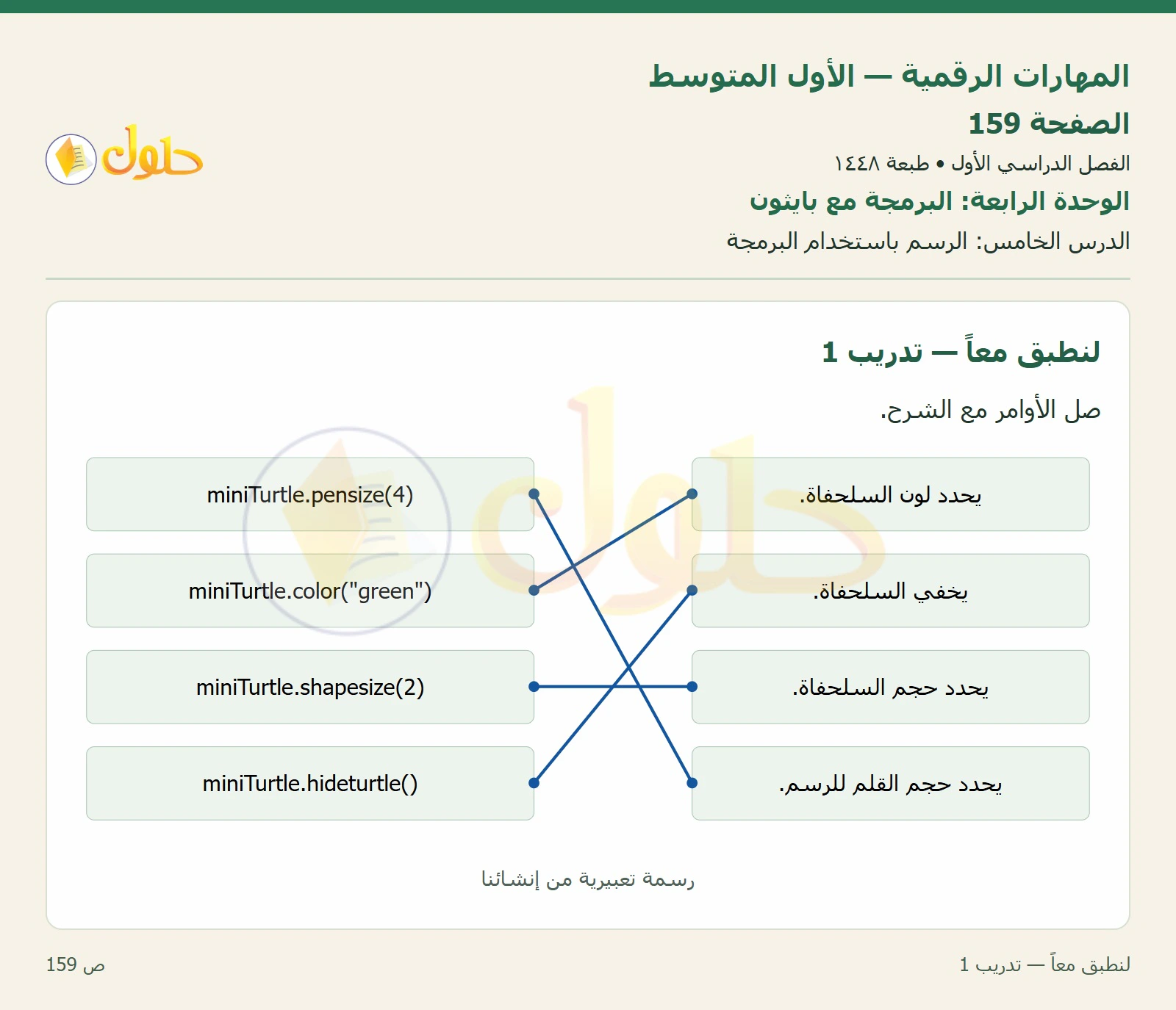 لنطبق معاً صفحة ١٥٩