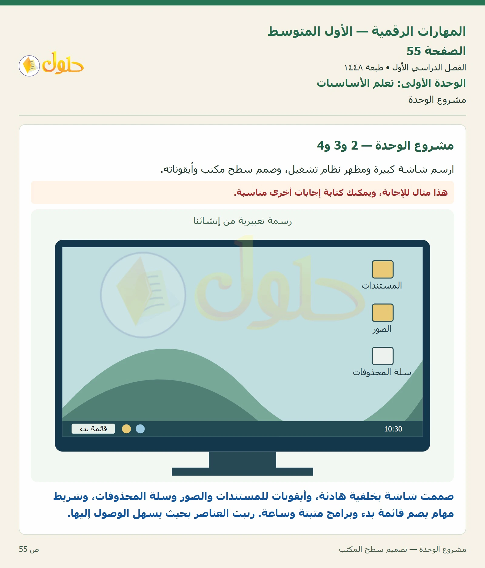 مشروع الوحدة صفحة ٥٥