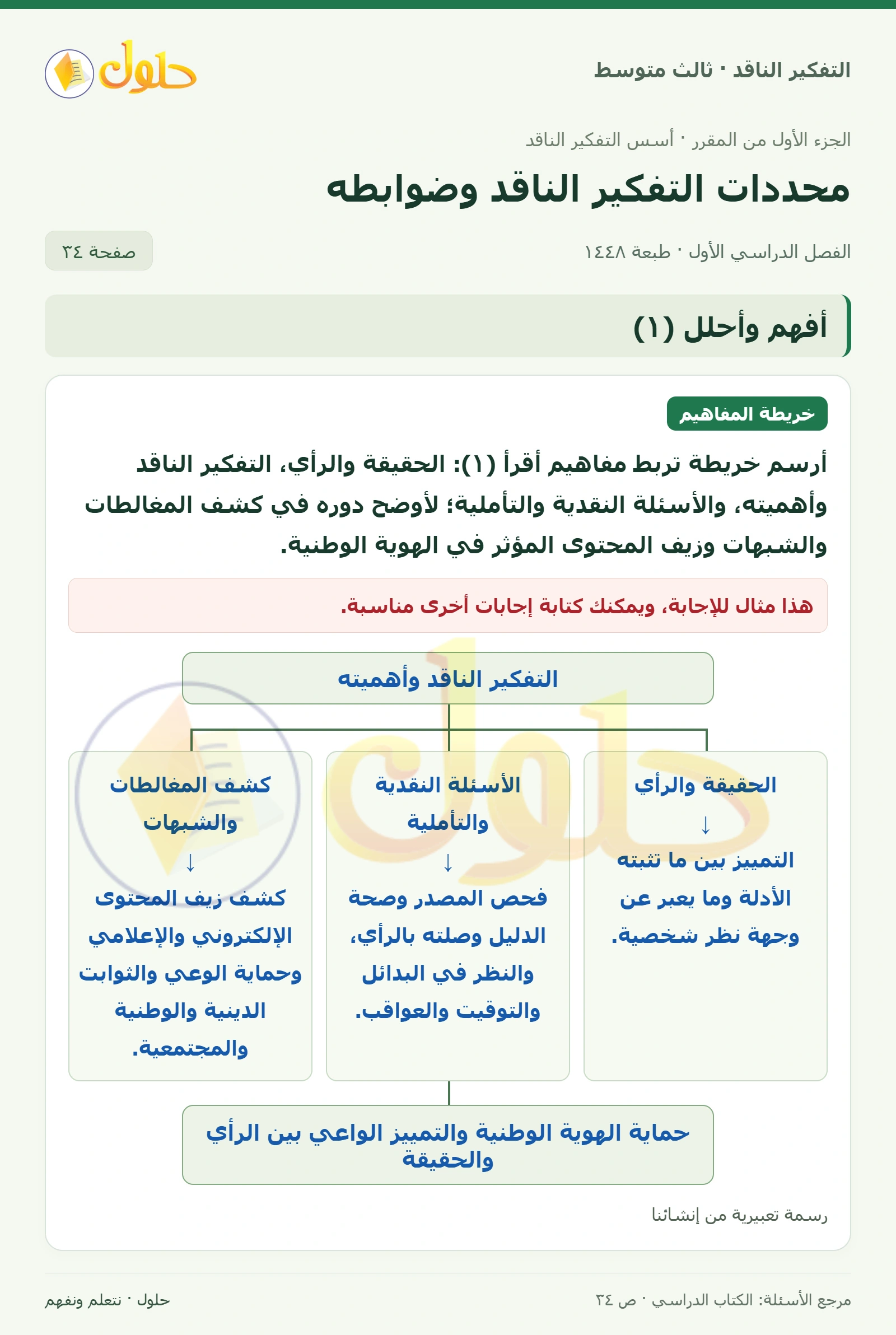 أفهم وأحلل (١) صفحة ٣٤