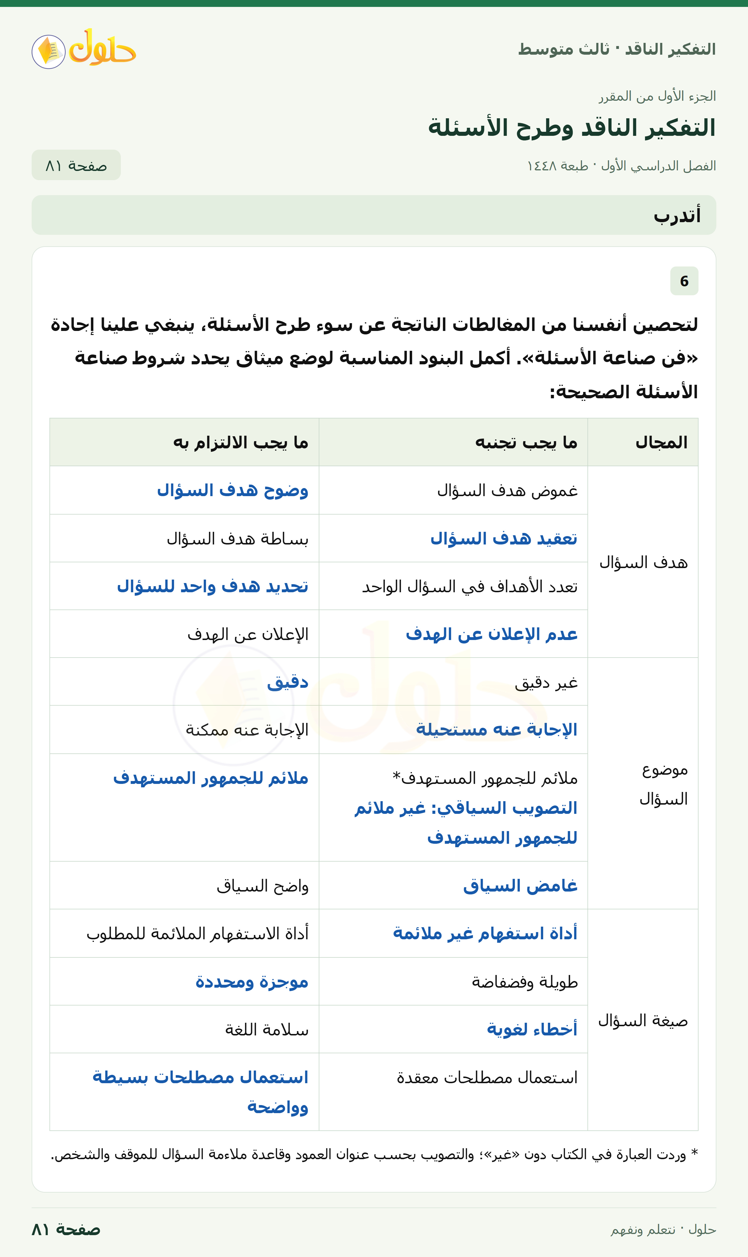 أتدرب صفحة ٨١