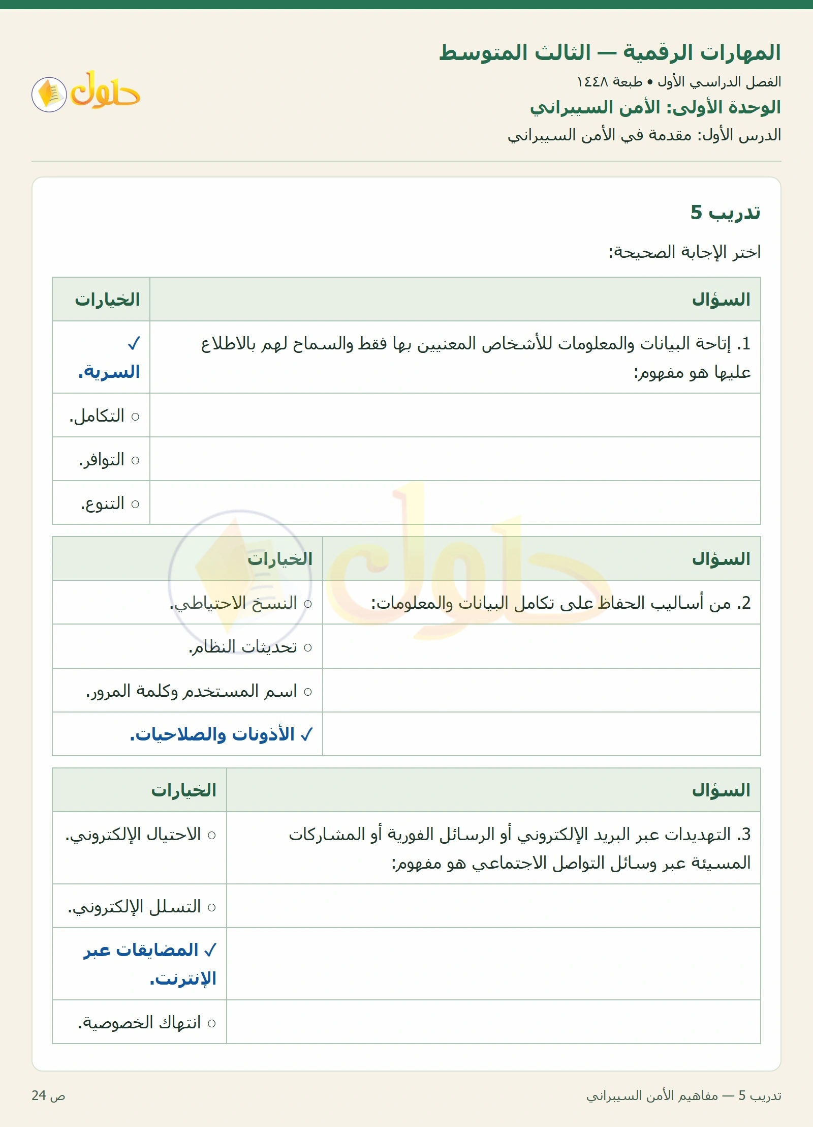 مفاهيم الأمن السيبراني صفحة ٢٤
