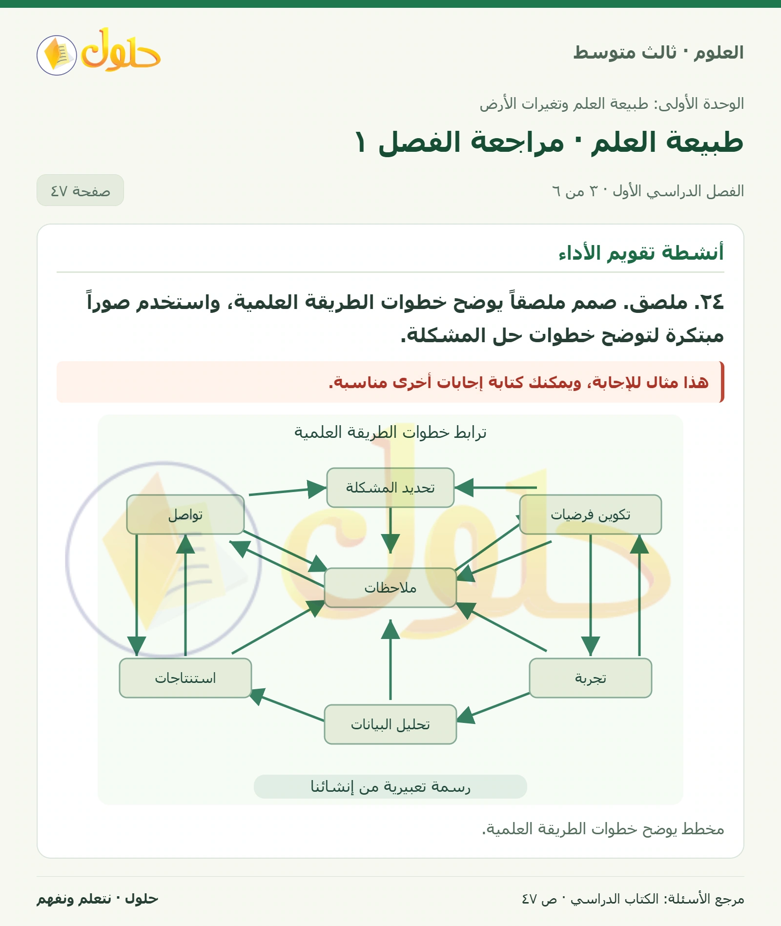 العلوم للصف الثالث المتوسط، صفحة 47، الجزء 3: ١٨. استنتج ما أهمية تسجيل البيانات عند جمعها؟