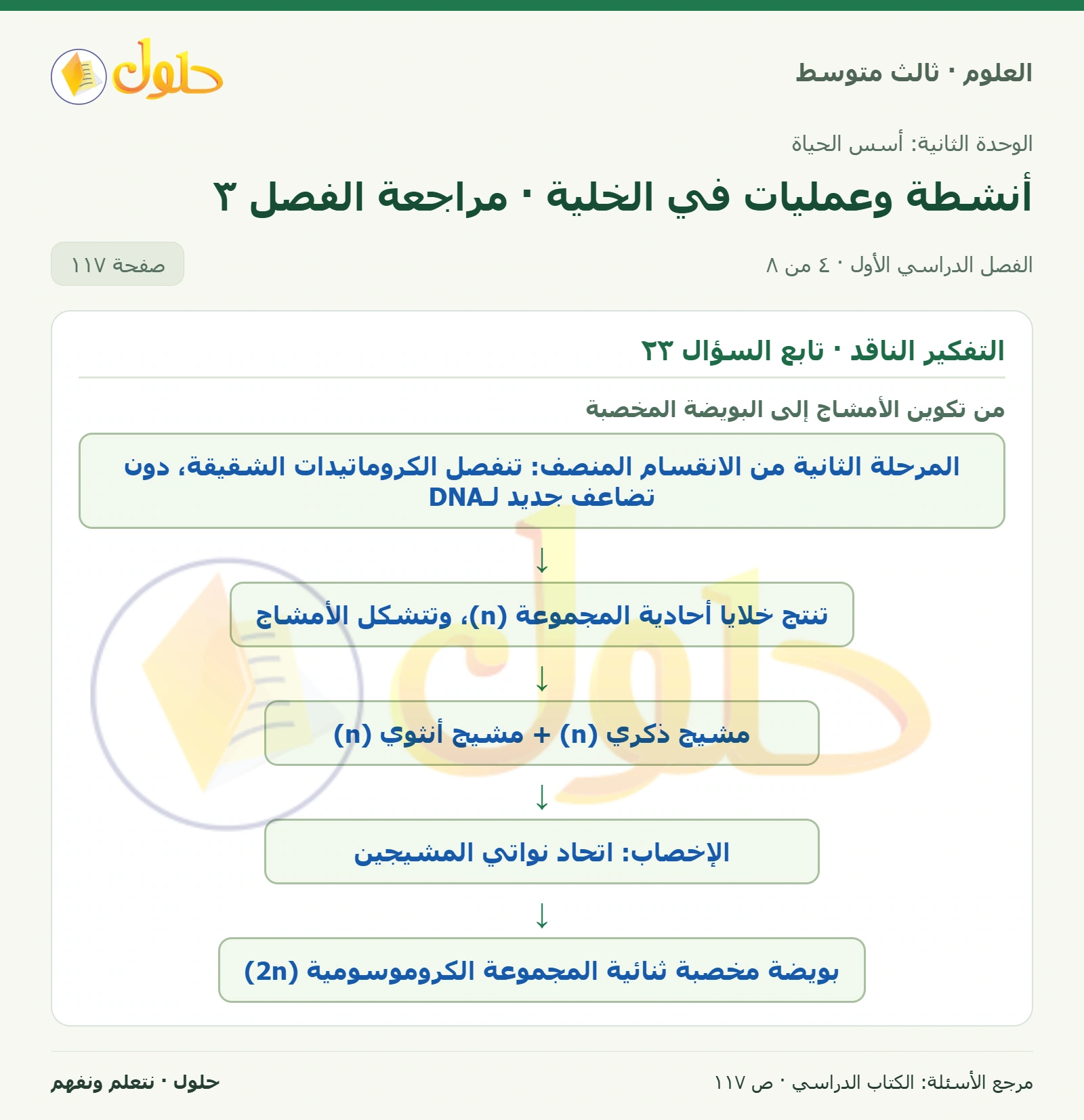 العلوم للصف الثالث المتوسط، صفحة 117، الجزء 4: ١٧. كيف تتكاثر الهيدرا في الشكل المجاور؟