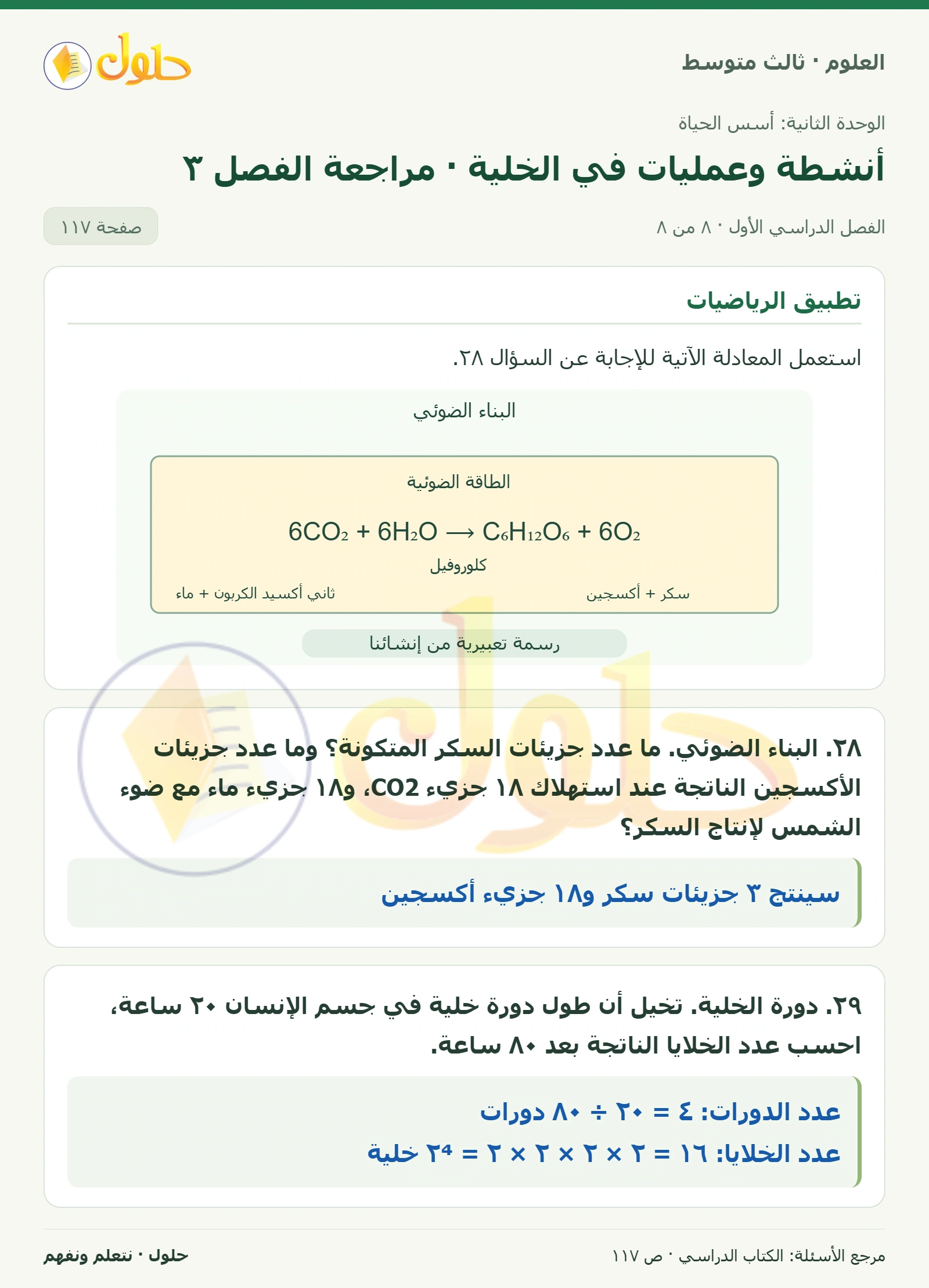 العلوم للصف الثالث المتوسط، صفحة 117، الجزء 8: ١٧. كيف تتكاثر الهيدرا في الشكل المجاور؟