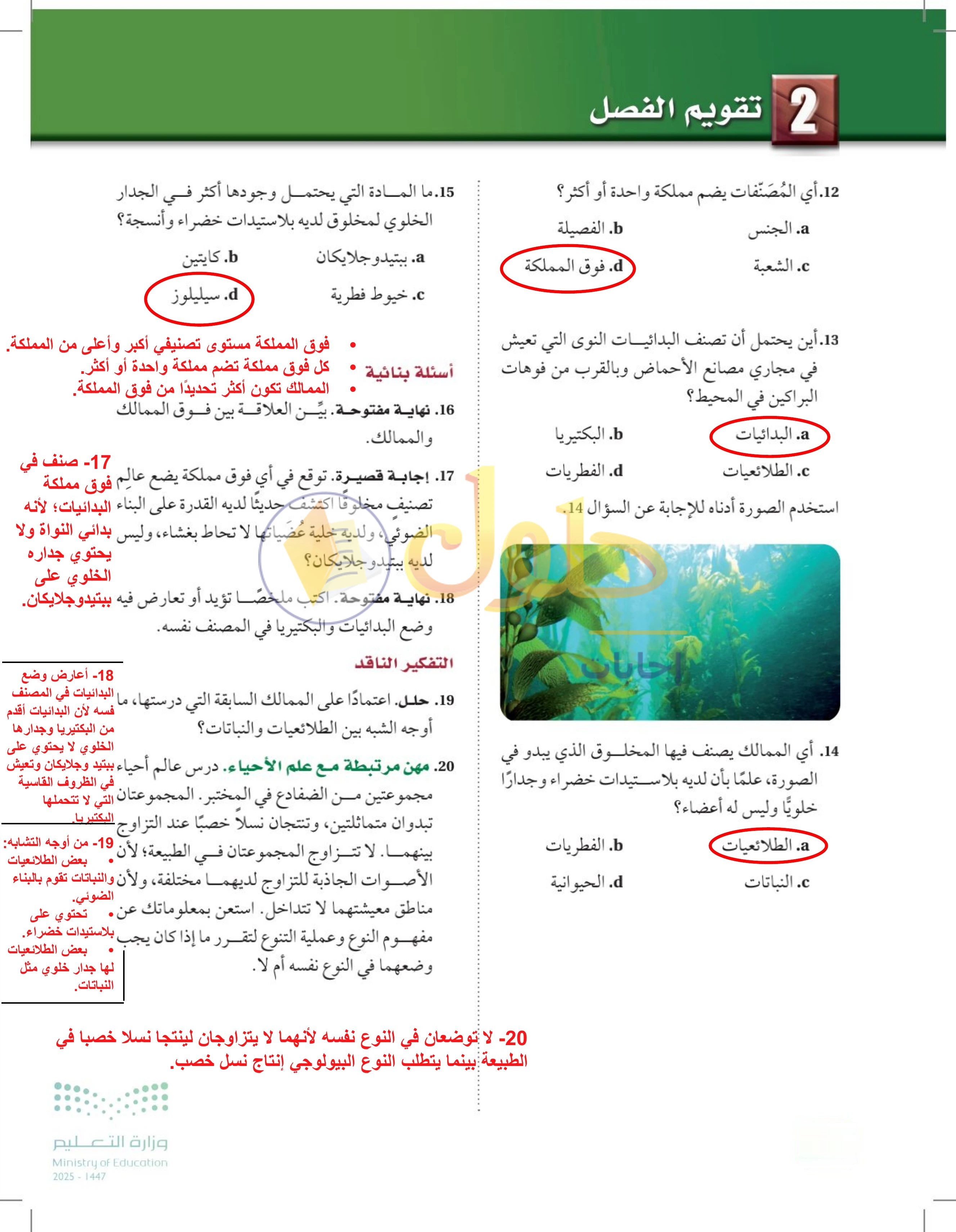 حل تقويم الفصل 2 — صفحة 58
