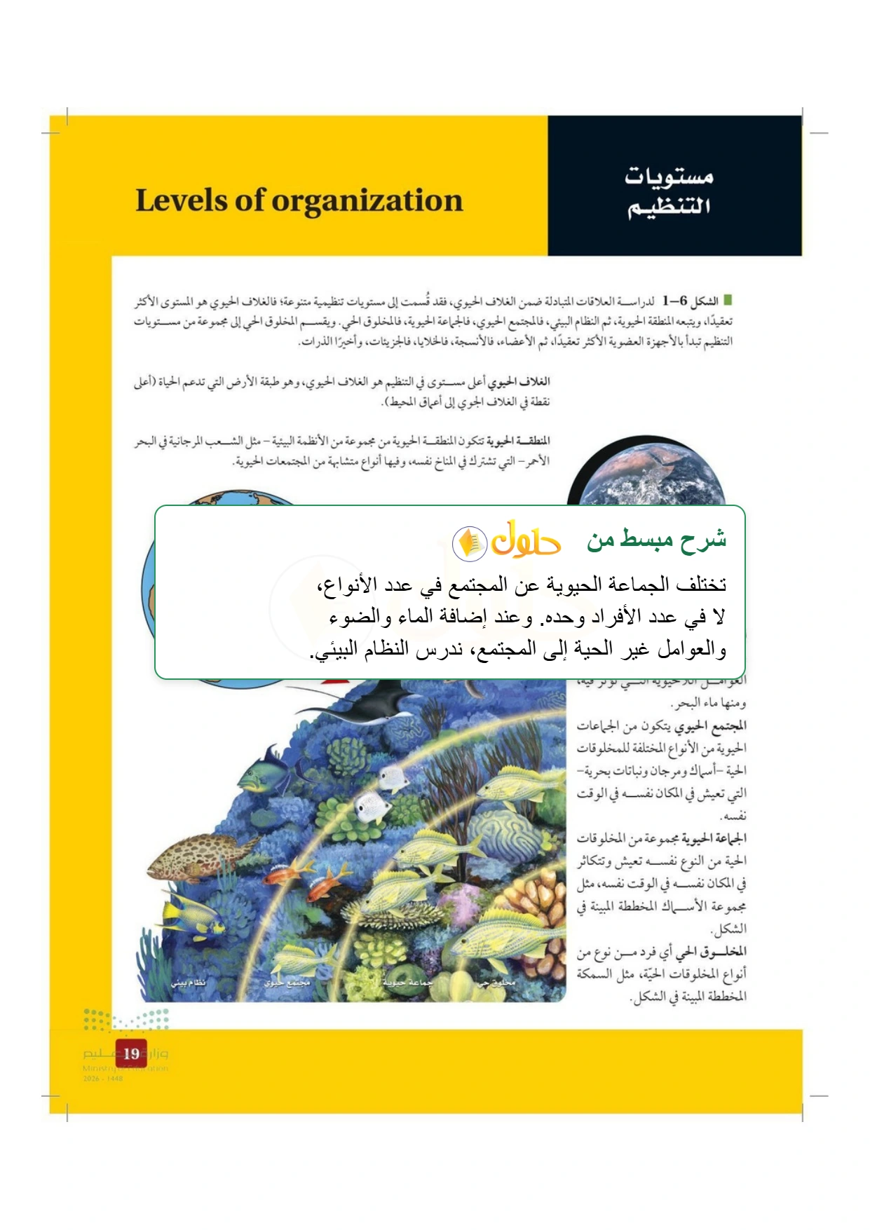 شرح وملخص علم البيئة صفحة ١٩