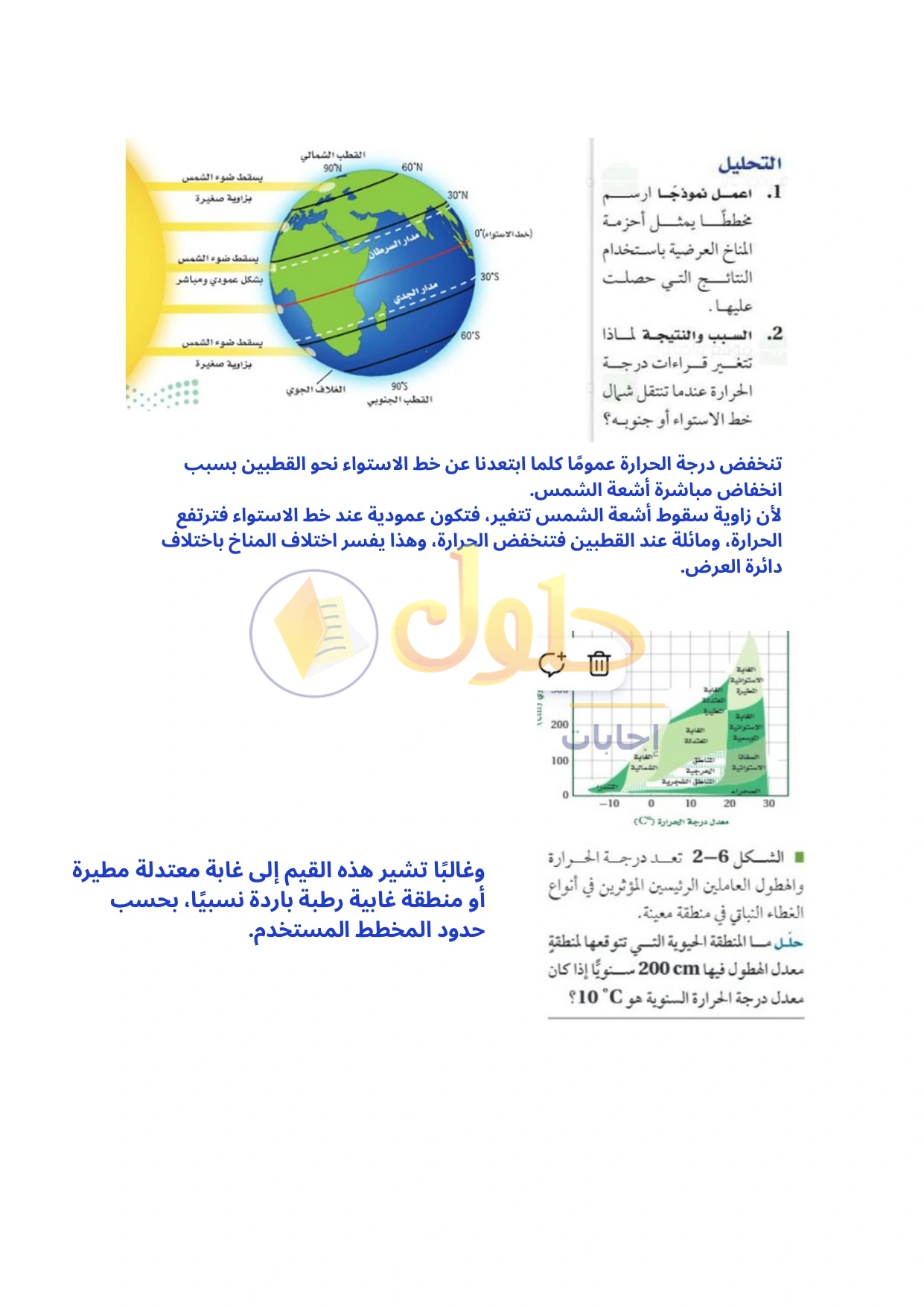حل أنشطة علم البيئة صفحة ٥٤