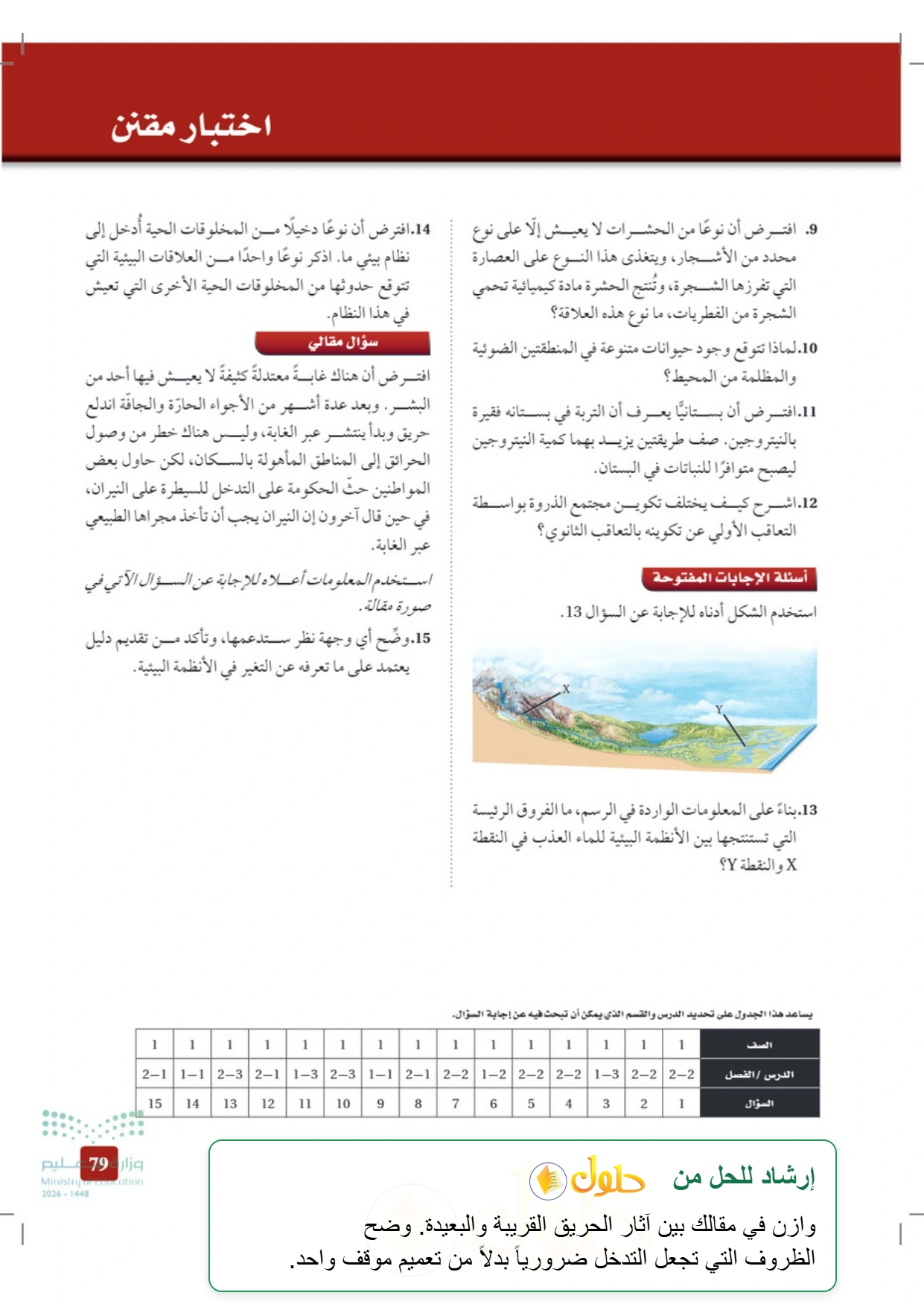 حل أنشطة علم البيئة صفحة ٧٩