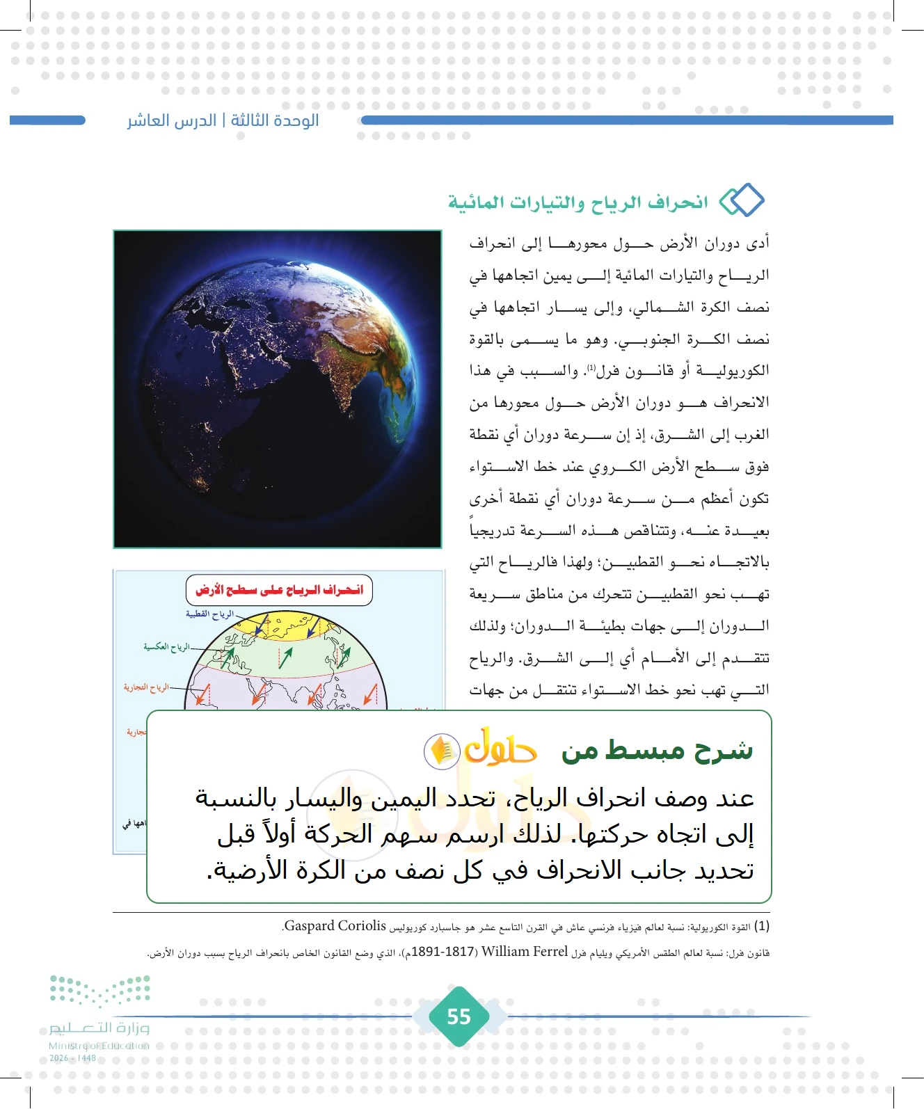 شرح وملخص الجغرافيا للصف الثالث الثانوي صفحة 55