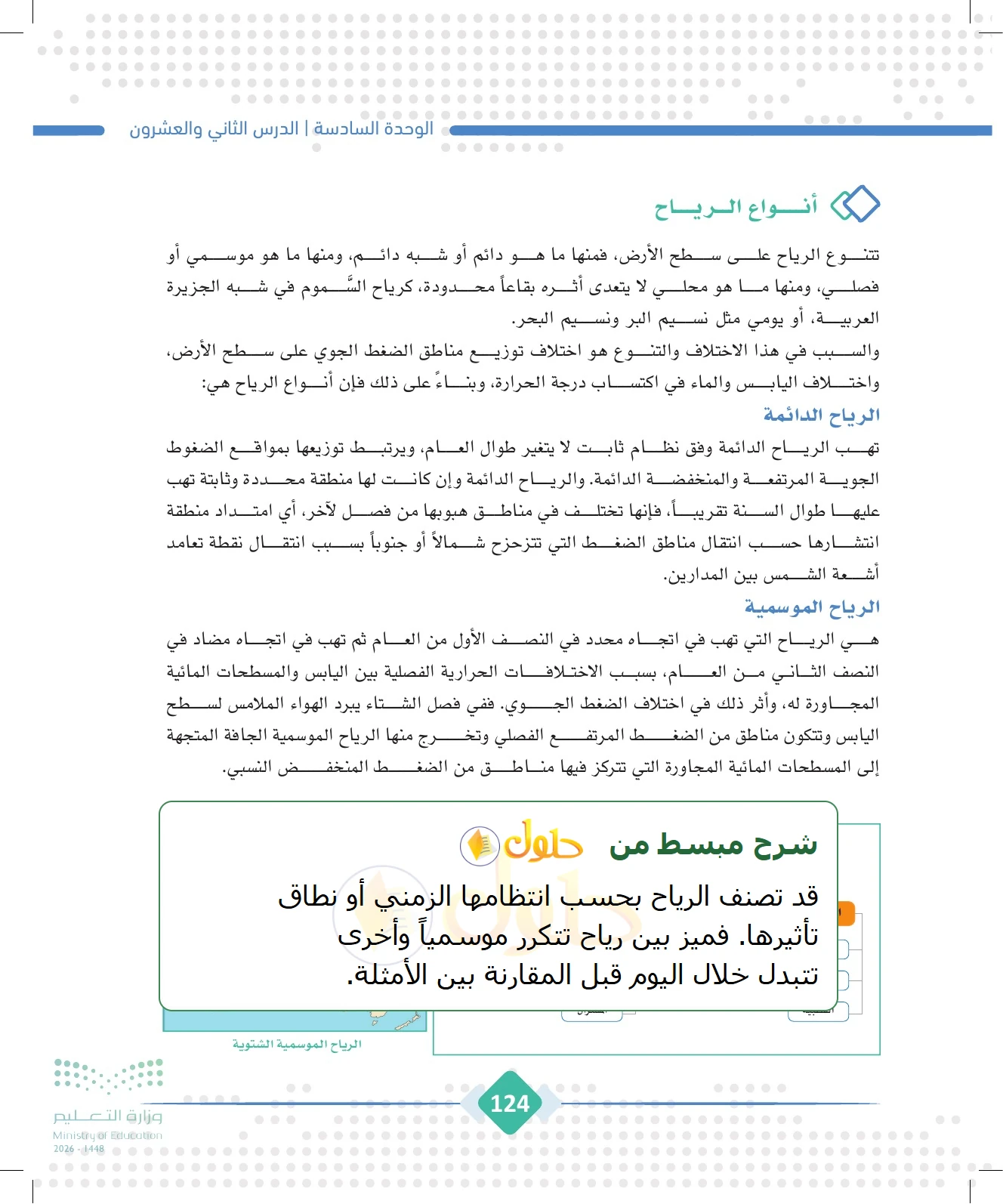 شرح وملخص الجغرافيا للصف الثالث الثانوي صفحة 124