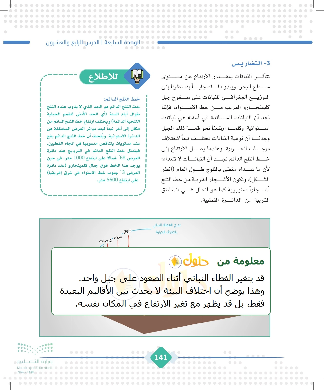 شرح وملخص الجغرافيا للصف الثالث الثانوي صفحة 141