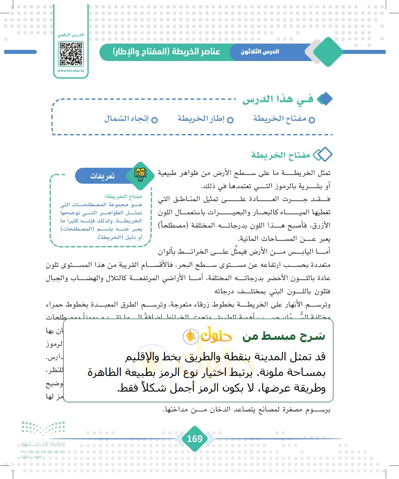 شرح وملخص الجغرافيا للصف الثالث الثانوي صفحة 169