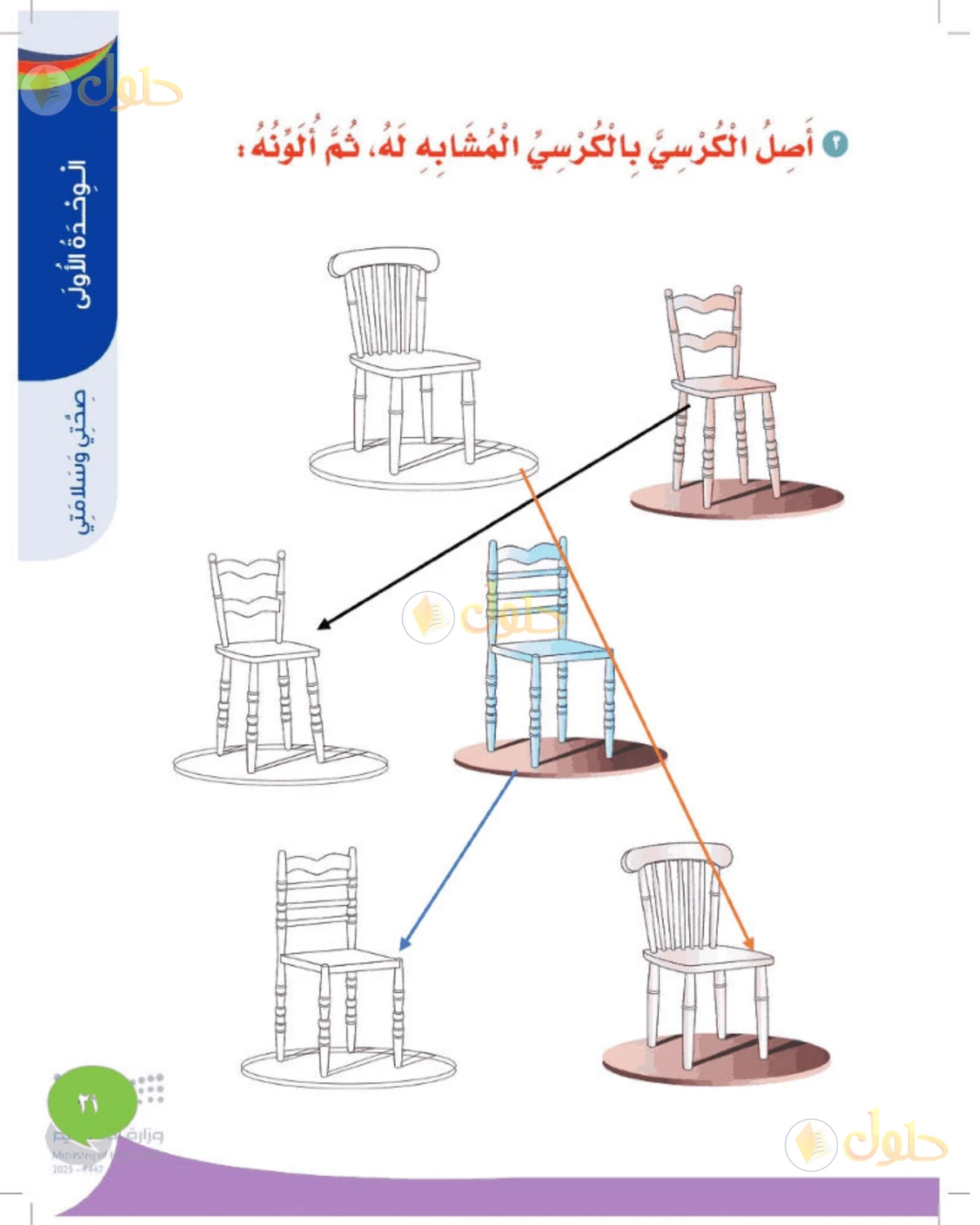 حل المهارات الحياتية والأسرية للصف الأول الابتدائي صفحة 31