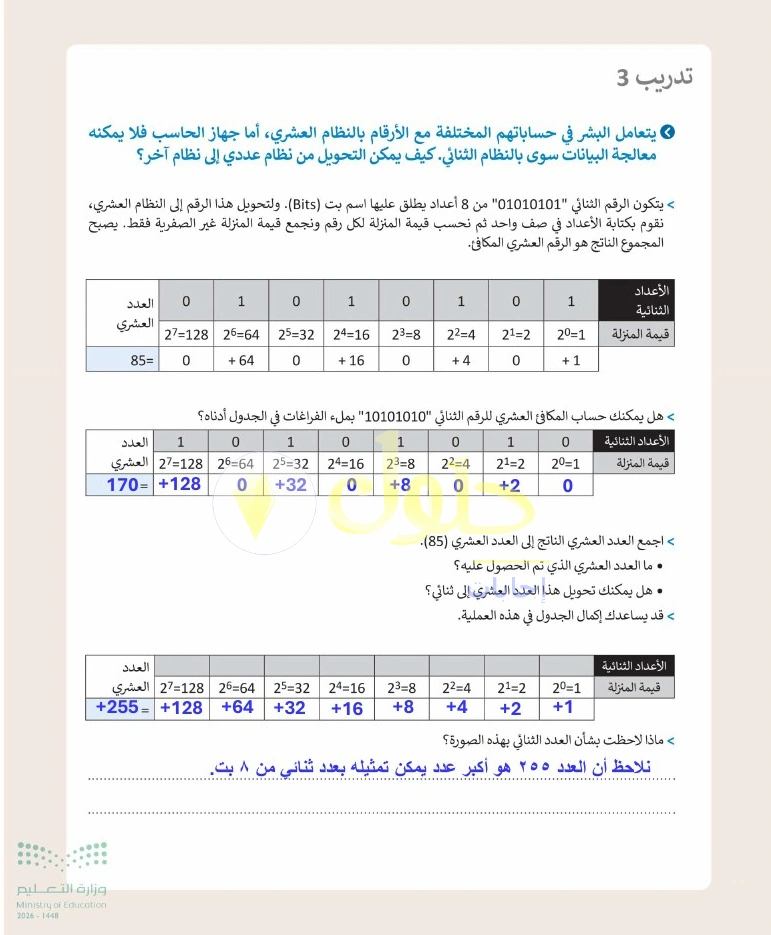 حل التقنية الرقمية 1 للصف الأول الثانوي صفحة 20