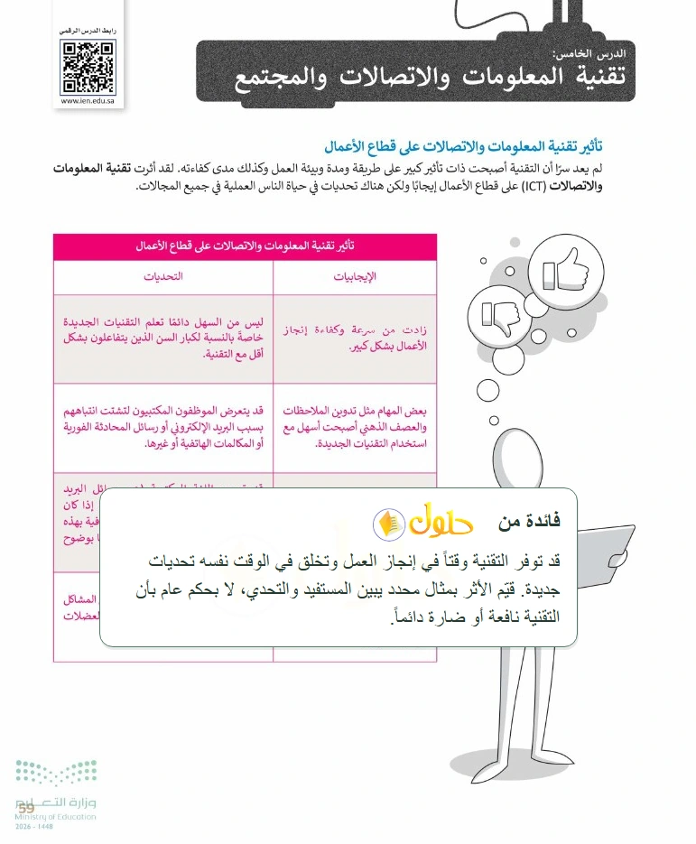 فائدة تعليمية التقنية الرقمية 1 للصف الأول الثانوي صفحة 59