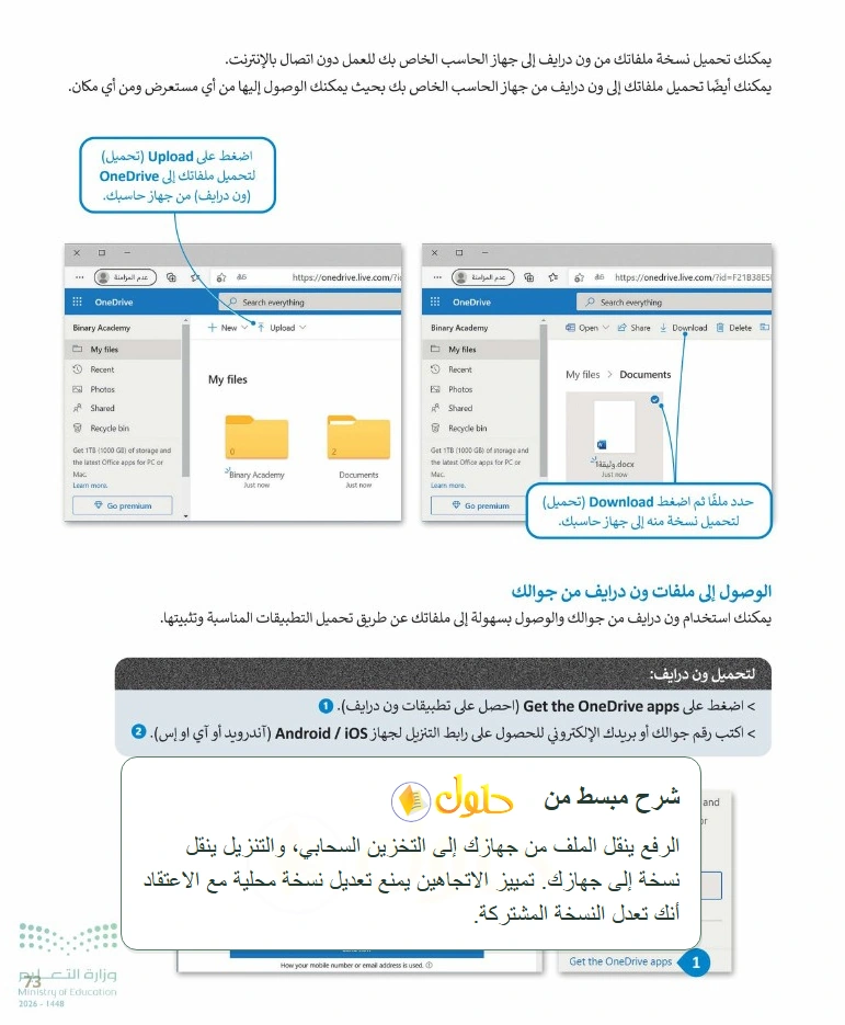 شرح وملخص التقنية الرقمية 1 للصف الأول الثانوي صفحة 73