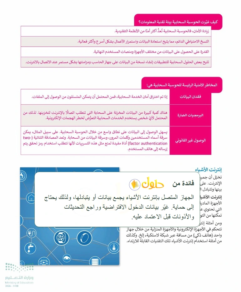 فائدة تعليمية التقنية الرقمية 1 للصف الأول الثانوي صفحة 138