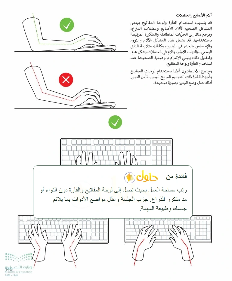 فائدة تعليمية التقنية الرقمية 1 للصف الأول الثانوي صفحة 149