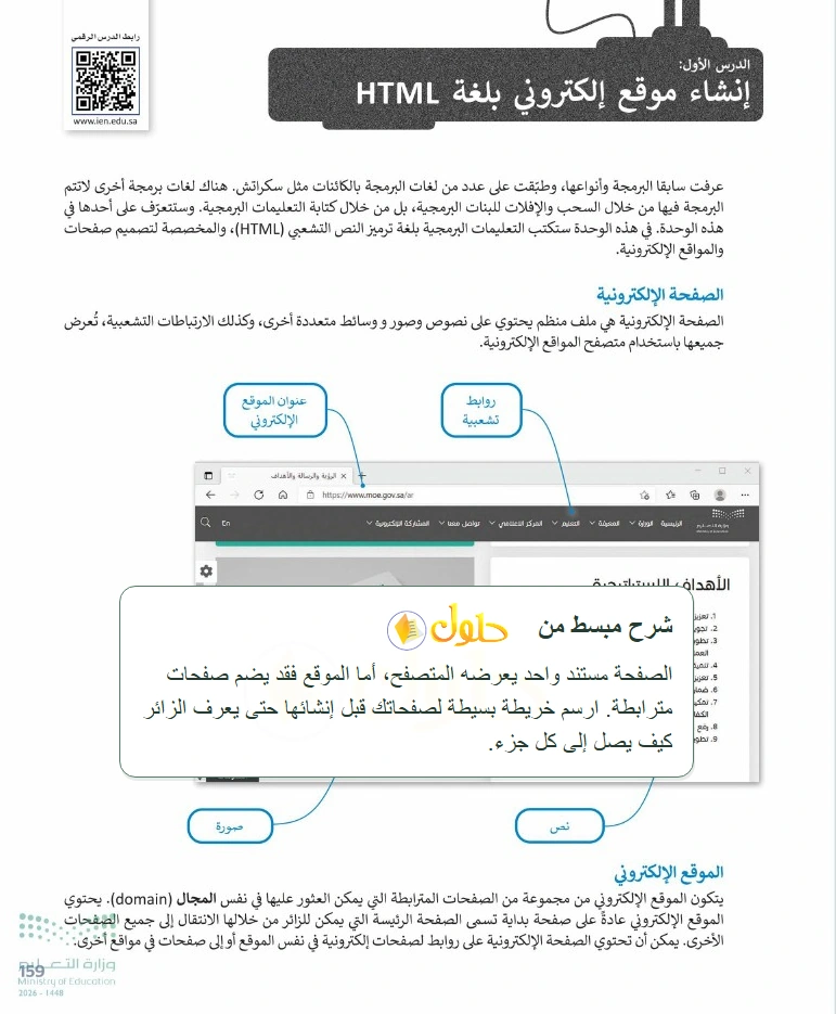 شرح وملخص التقنية الرقمية 1 للصف الأول الثانوي صفحة 159