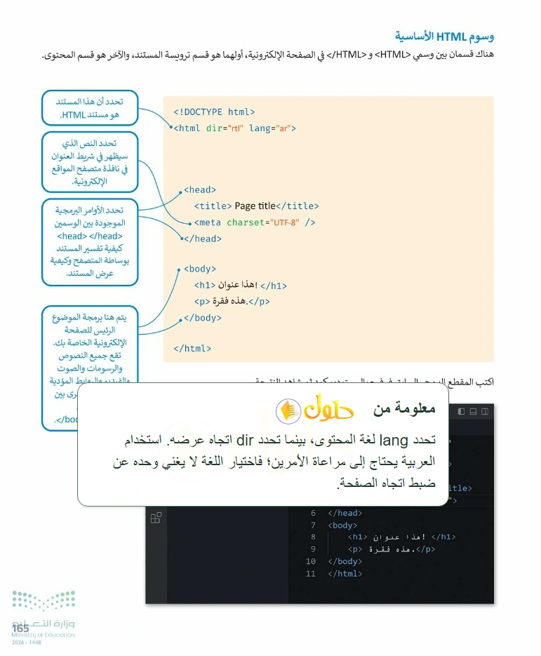 معلومة تعليمية التقنية الرقمية 1 للصف الأول الثانوي صفحة 165
