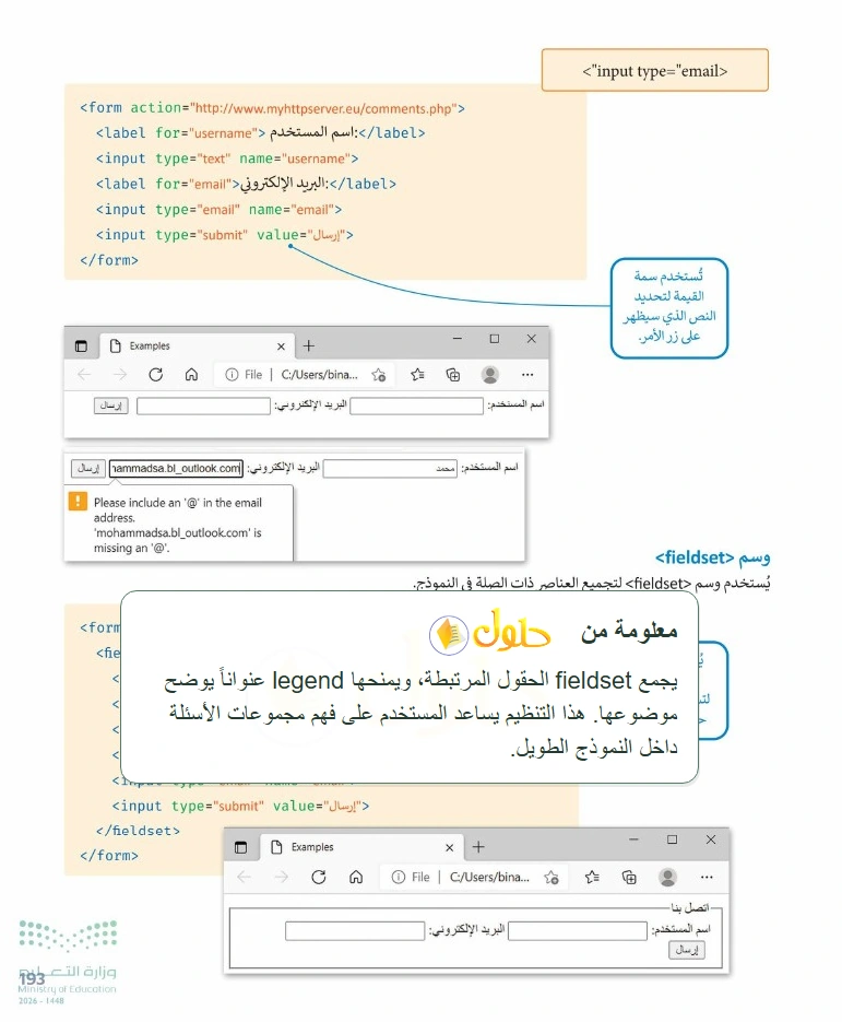 معلومة تعليمية التقنية الرقمية 1 للصف الأول الثانوي صفحة 193