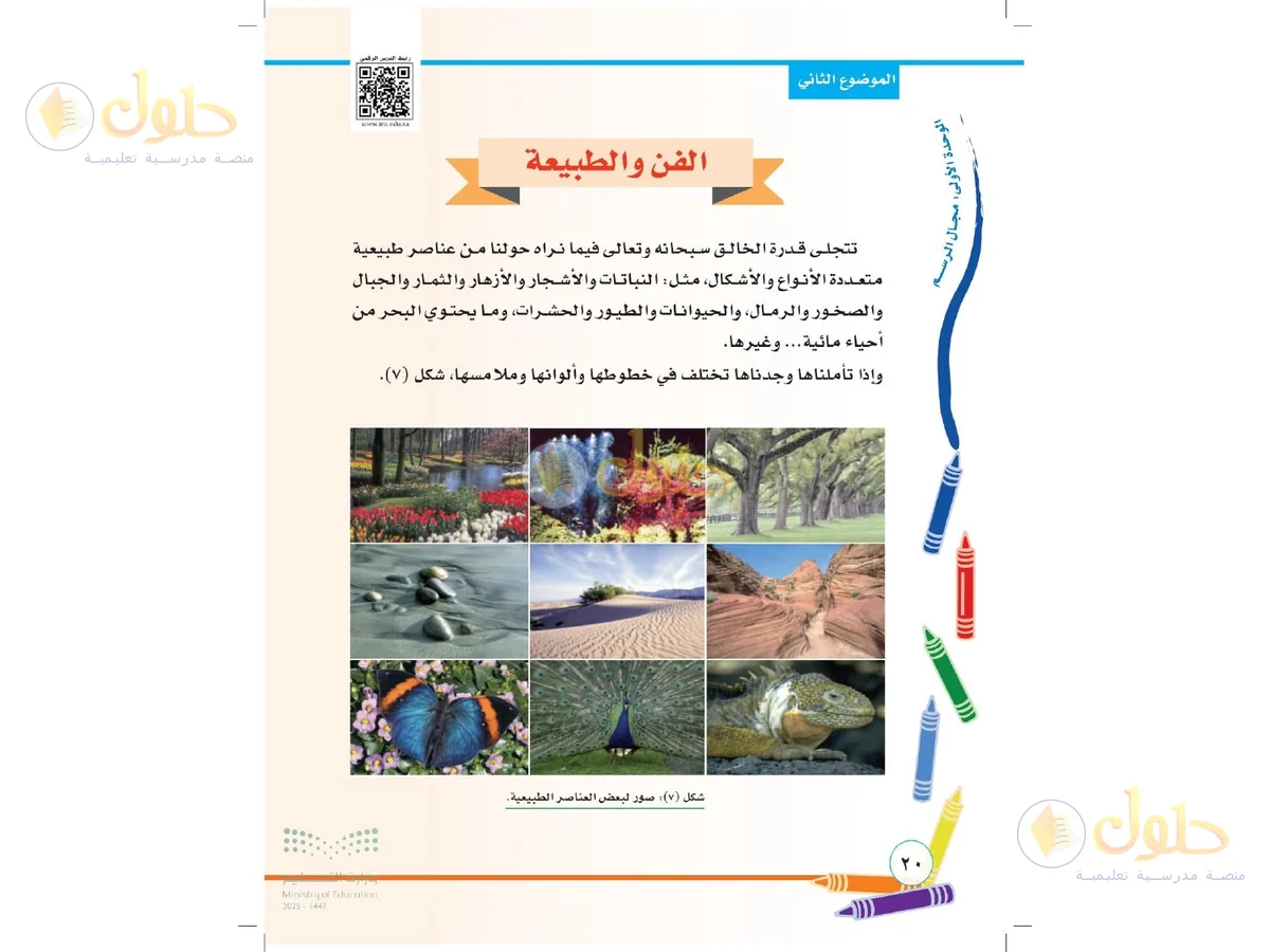 حل التربية الفنية للصف الثاني الابتدائي صفحة 20