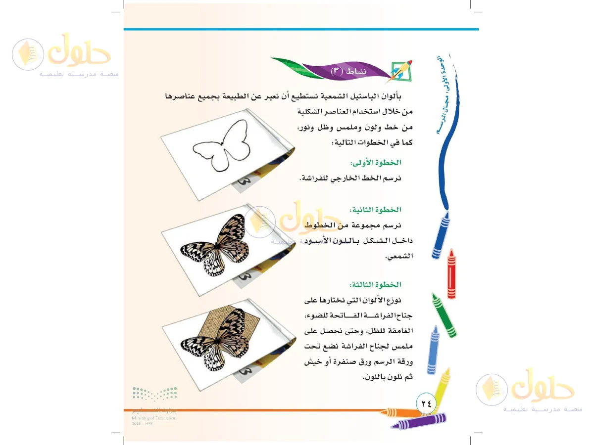 حل التربية الفنية للصف الثاني الابتدائي صفحة 24