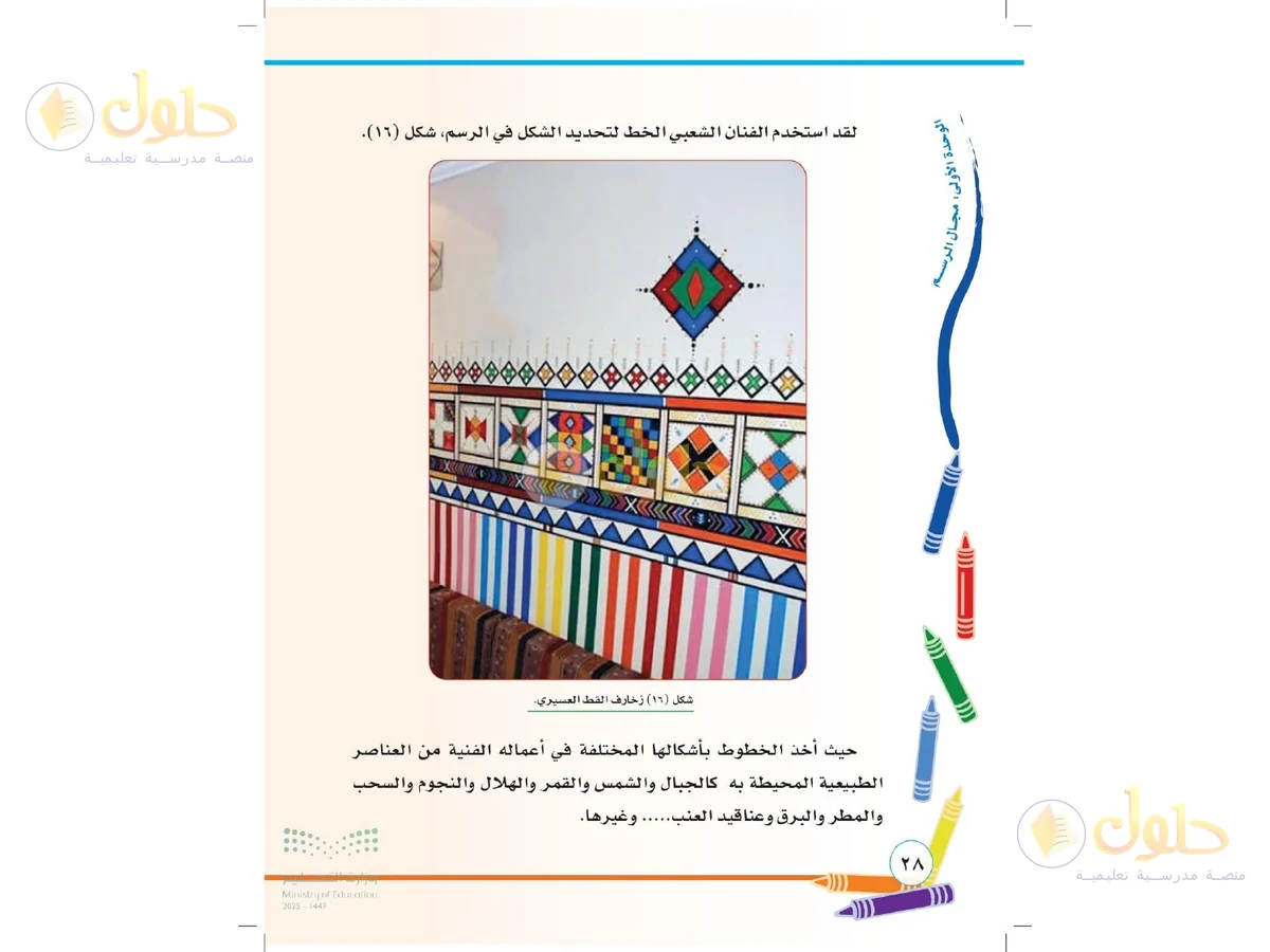 حل التربية الفنية للصف الثاني الابتدائي صفحة 28
