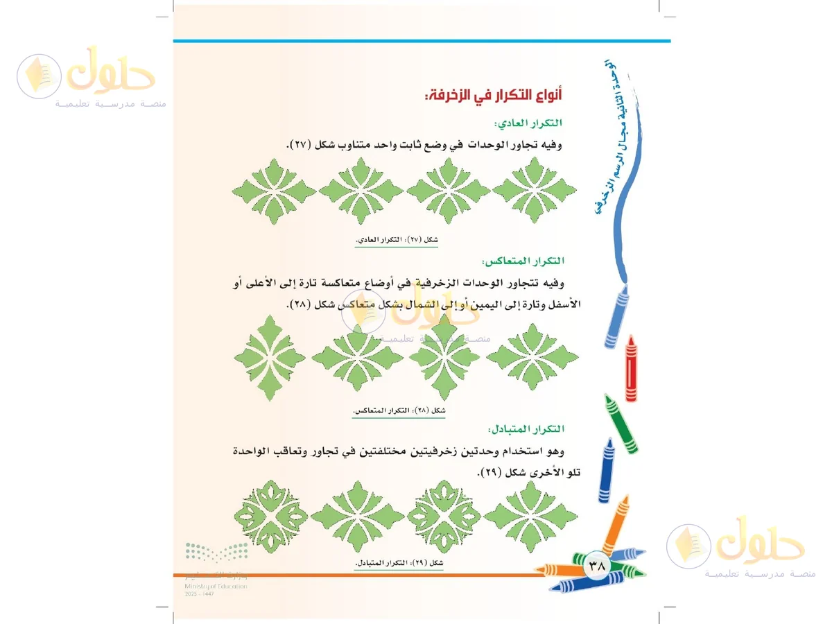 حل التربية الفنية للصف الثاني الابتدائي صفحة 38