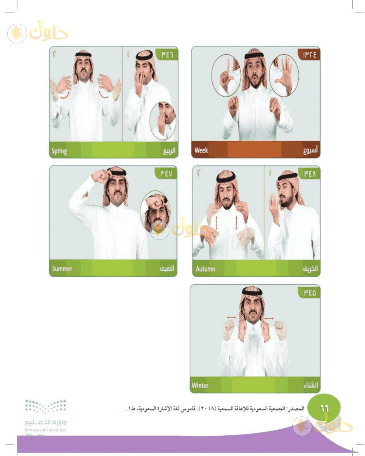 حل المهارات الحياتية والأسرية للصف الثاني الابتدائي صفحة 66