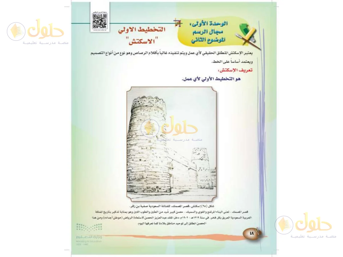 حل التربية الفنية للصف الثالث الابتدائي صفحة 18