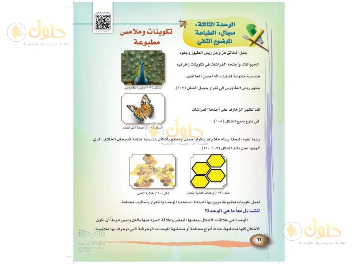 حل التربية الفنية للصف الثالث الابتدائي صفحة 66
