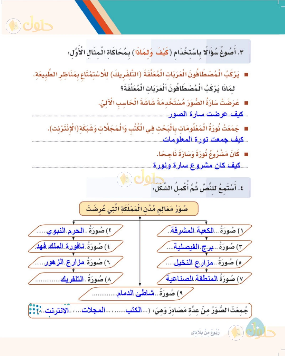حل لغتي الصف الثالث الابتدائي صفحة 60