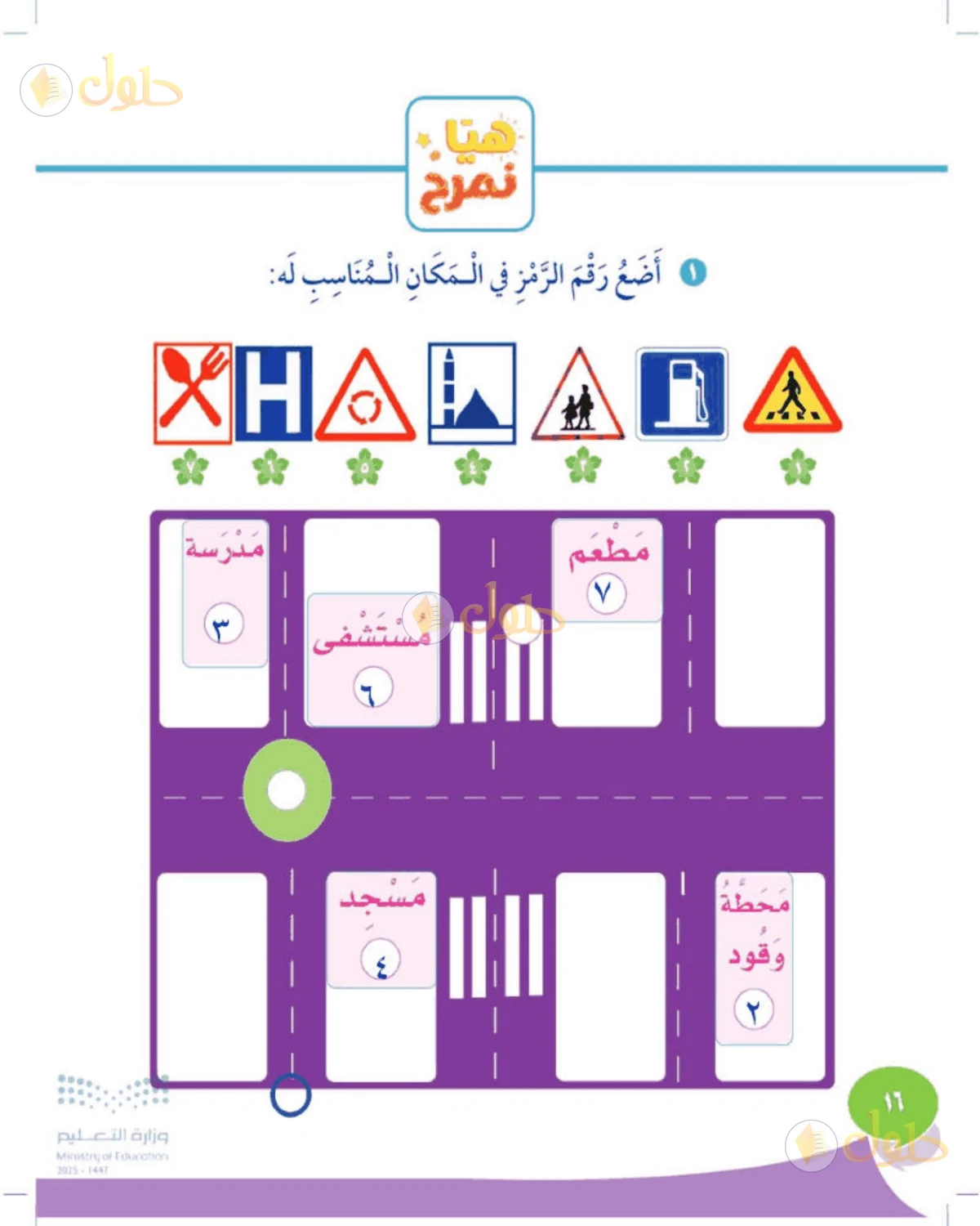 حل المهارات الحياتية والأسرية للصف الثالث الابتدائي صفحة 16