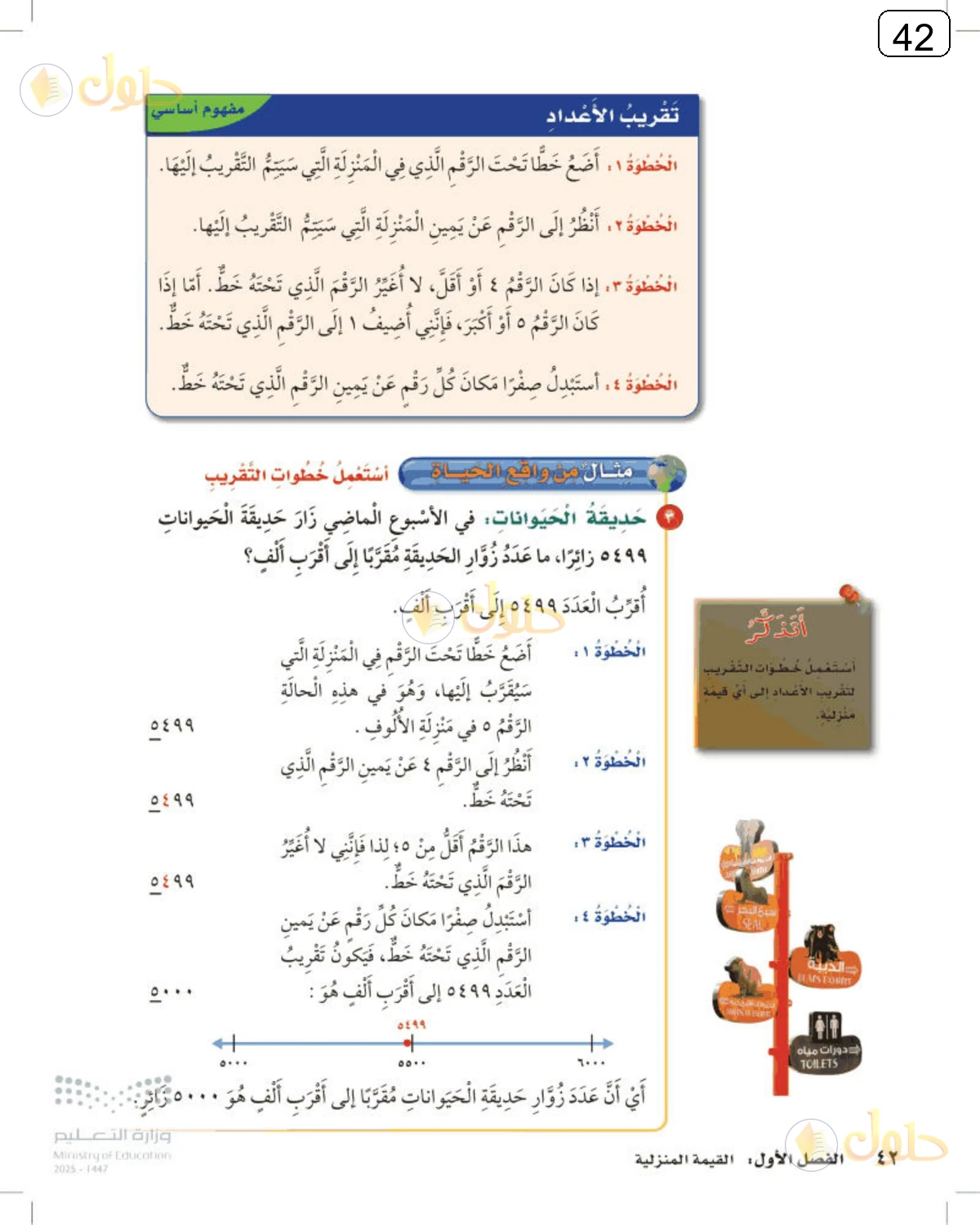 حل الرياضيات للصف الثالث الابتدائي صفحة 42 الجزء 1