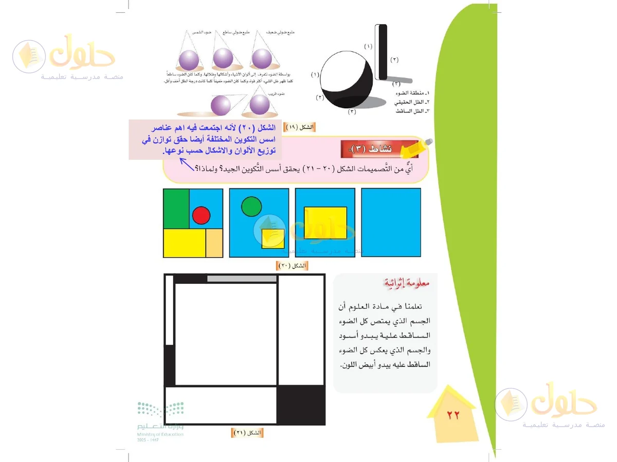 حل التربية الفنية للصف الرابع الابتدائي صفحة 22
