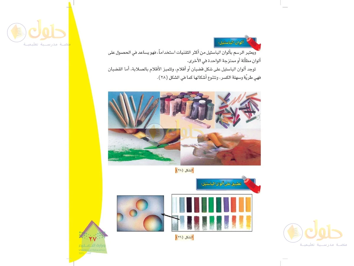 حل التربية الفنية للصف الرابع الابتدائي صفحة 27