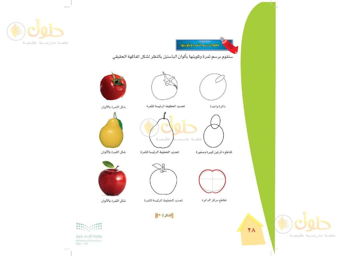 حل التربية الفنية للصف الرابع الابتدائي صفحة 28