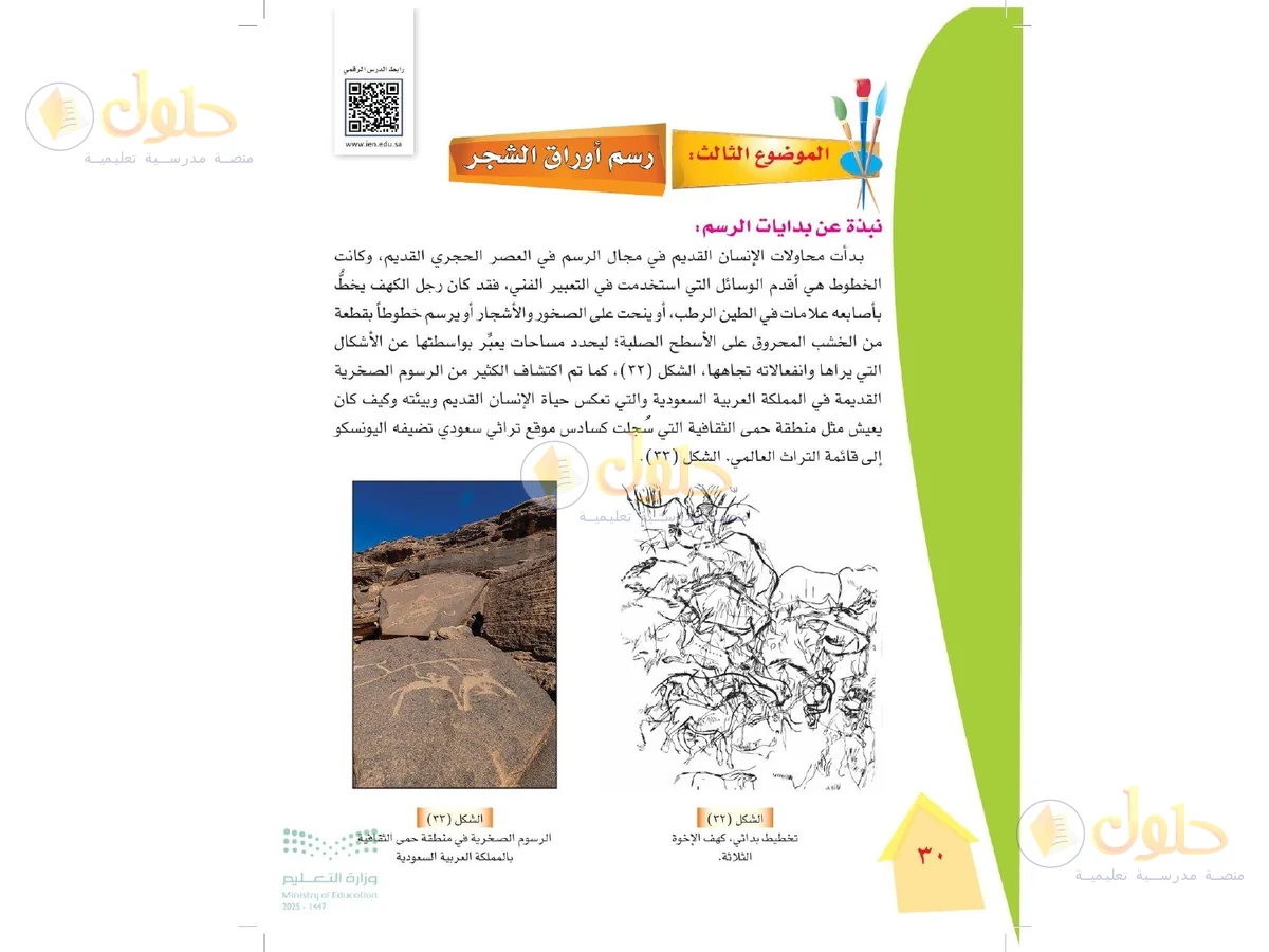 حل التربية الفنية للصف الرابع الابتدائي صفحة 30