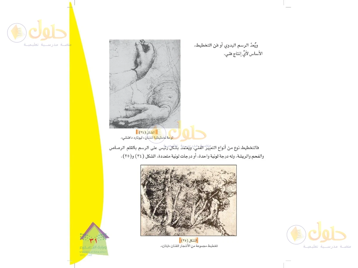 حل التربية الفنية للصف الرابع الابتدائي صفحة 31