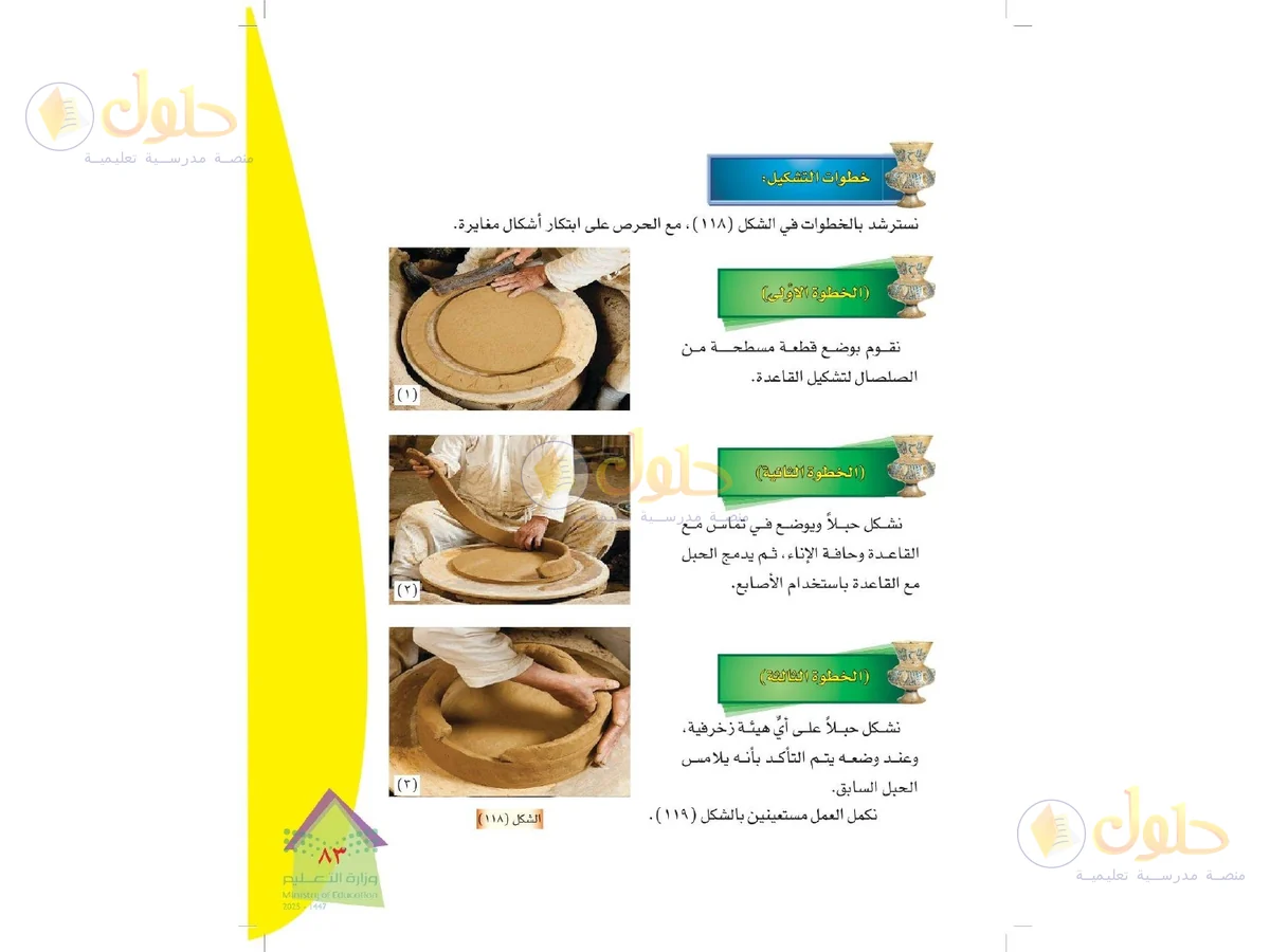 حل التربية الفنية للصف الرابع الابتدائي صفحة 83